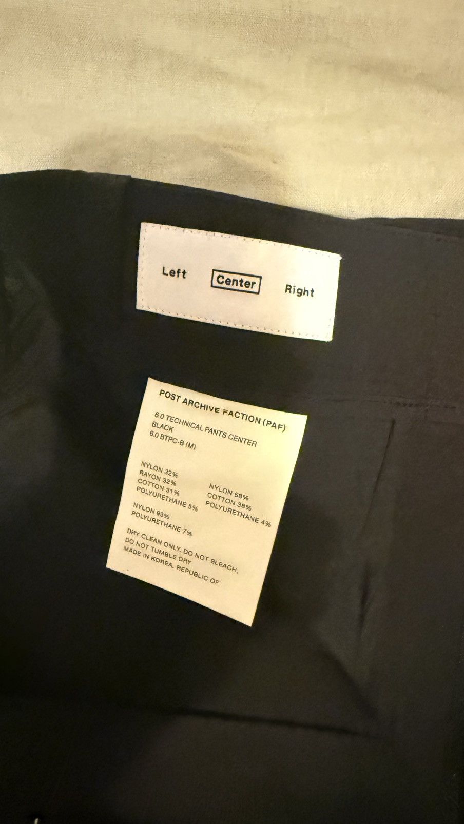 POST ARCHIVE FACTION (PAF) Post Archive Faction (PAF) 6.0 Technical Pants Center Size US 32 / EU 48 - 4 Thumbnail