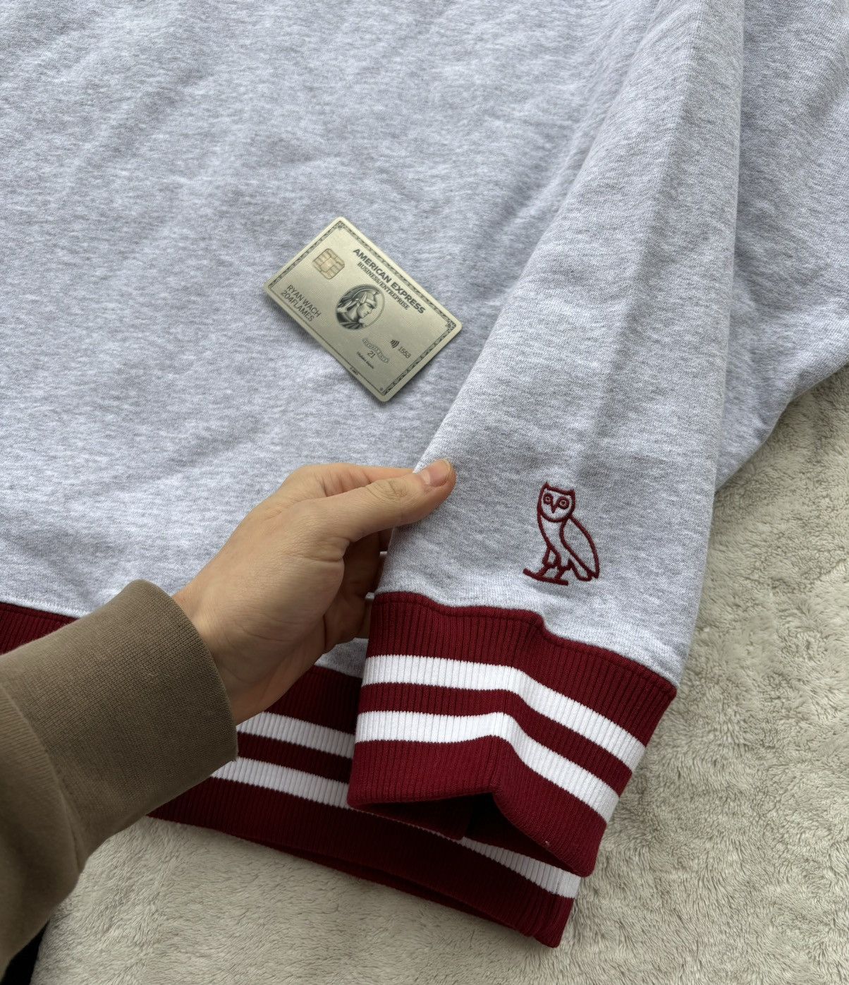 October's Very Own OVO x Miami Heat Grey Quarter Zip Sweater Size US XL / EU 56 / 4 - 3 Thumbnail