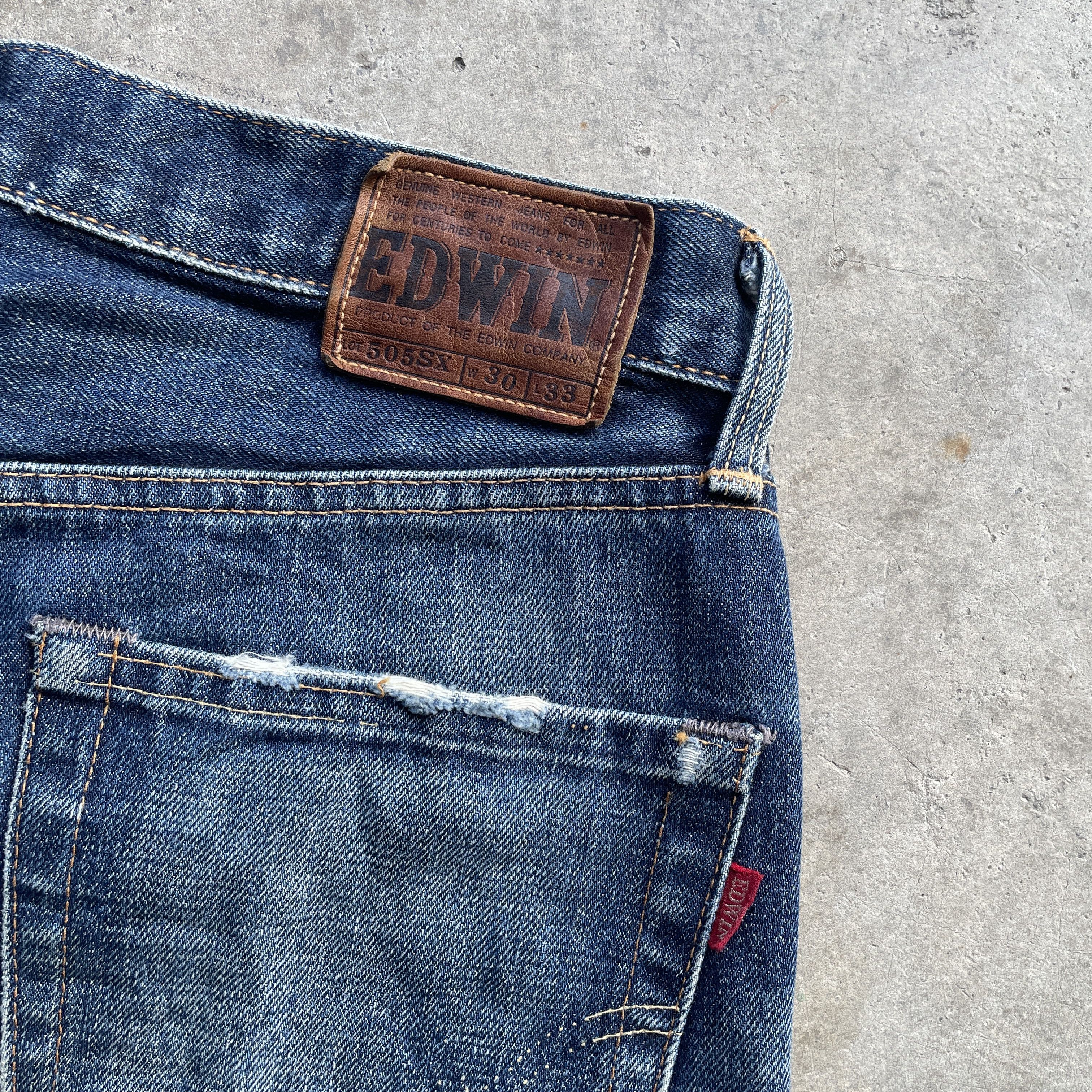 Edwin Vintage Edwin 505sx Distressed Button Fly Selvedge Jeans W30 Size US 30 / EU 46 - 9 Thumbnail
