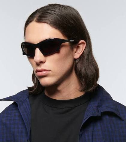 Balenciaga Balenciaga Black Acetate Bat Sunglasses Size ONE SIZE - 9 Thumbnail