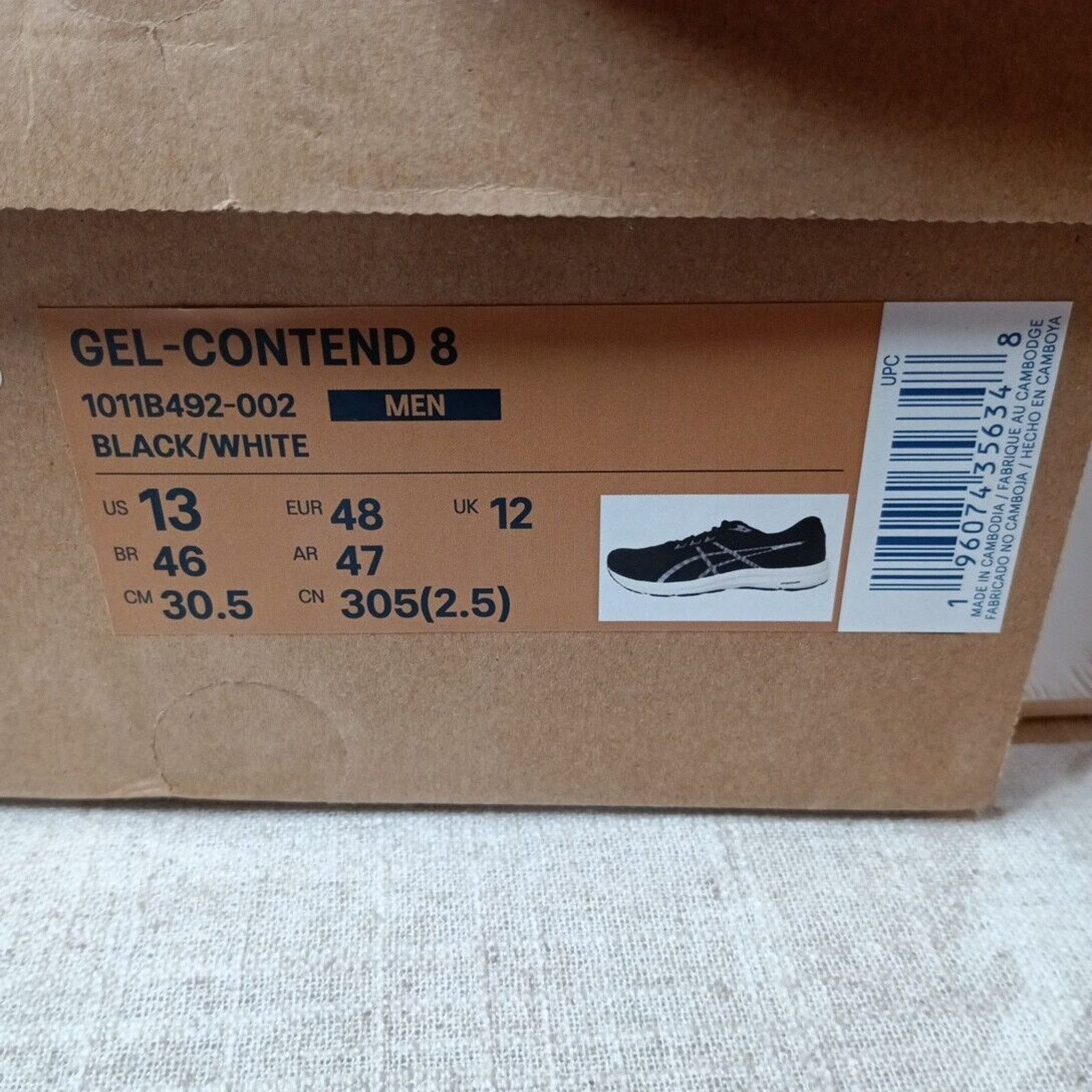Asics ASICS GEL-CONTEND 8 Black MESH Running Shoes Men's Size 13 Size US 13 / EU 46 - 8 Thumbnail