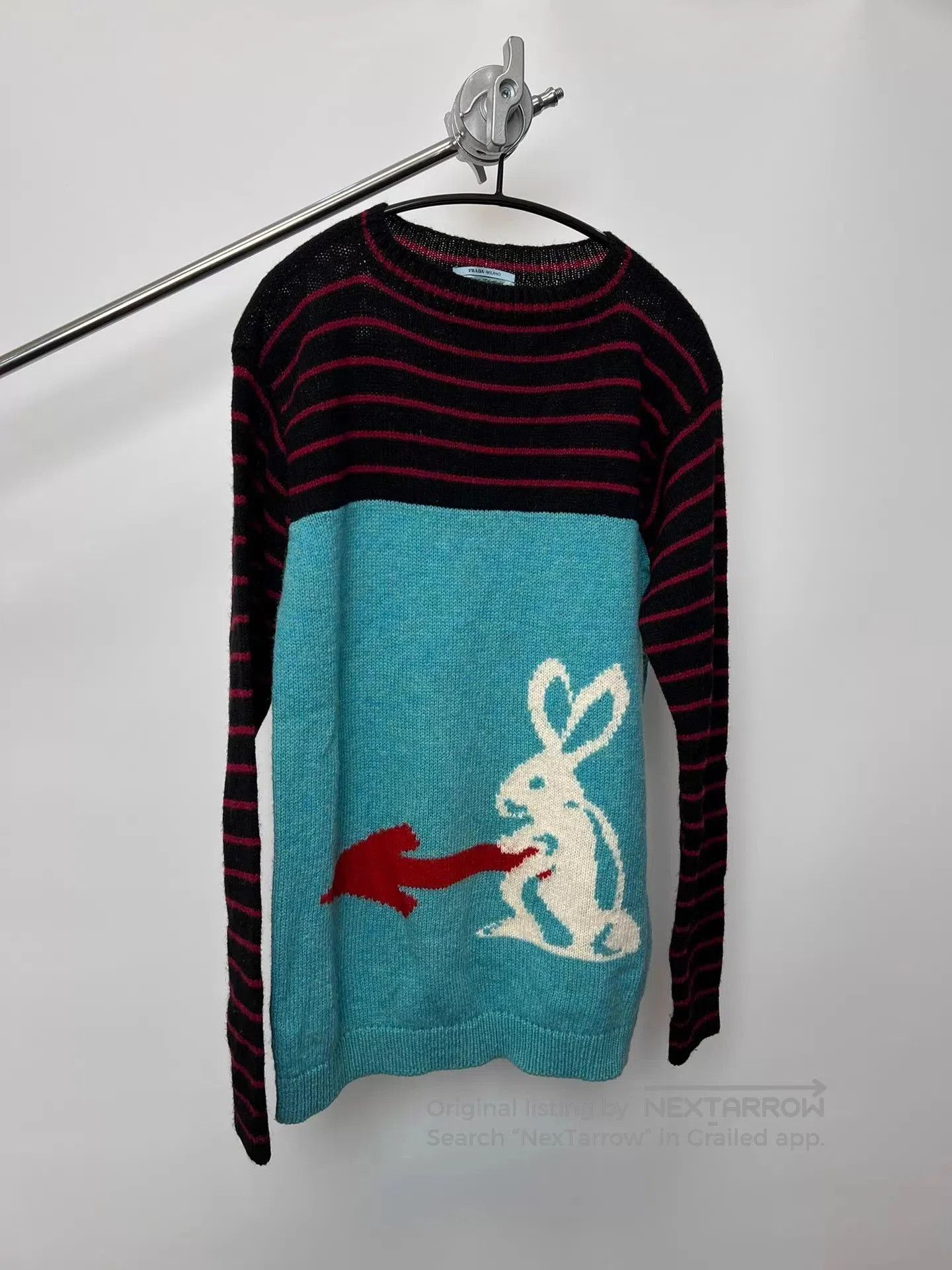 Prada Multi Color Rabbit Print Long Sleeve Sweater. Size US M / EU 48-50 / 2 - 2 Thumbnail