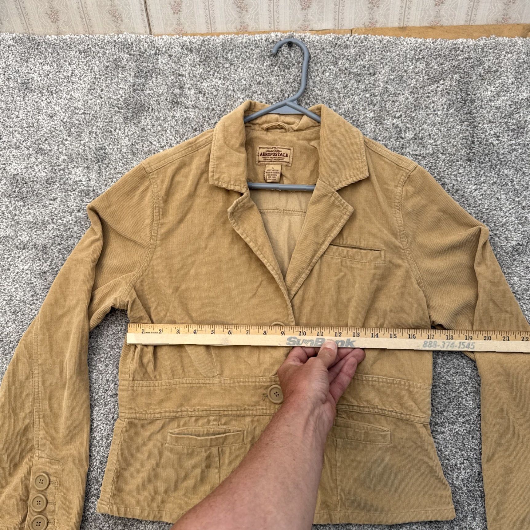 Vintage VINTAGE Aeropostale Corduroy Blazer Womens L Workwear Jacket Utility Retro Jacket Pockets Brown 90s/00s Womens Size L / US 10 / IT 46 - 3 Thumbnail
