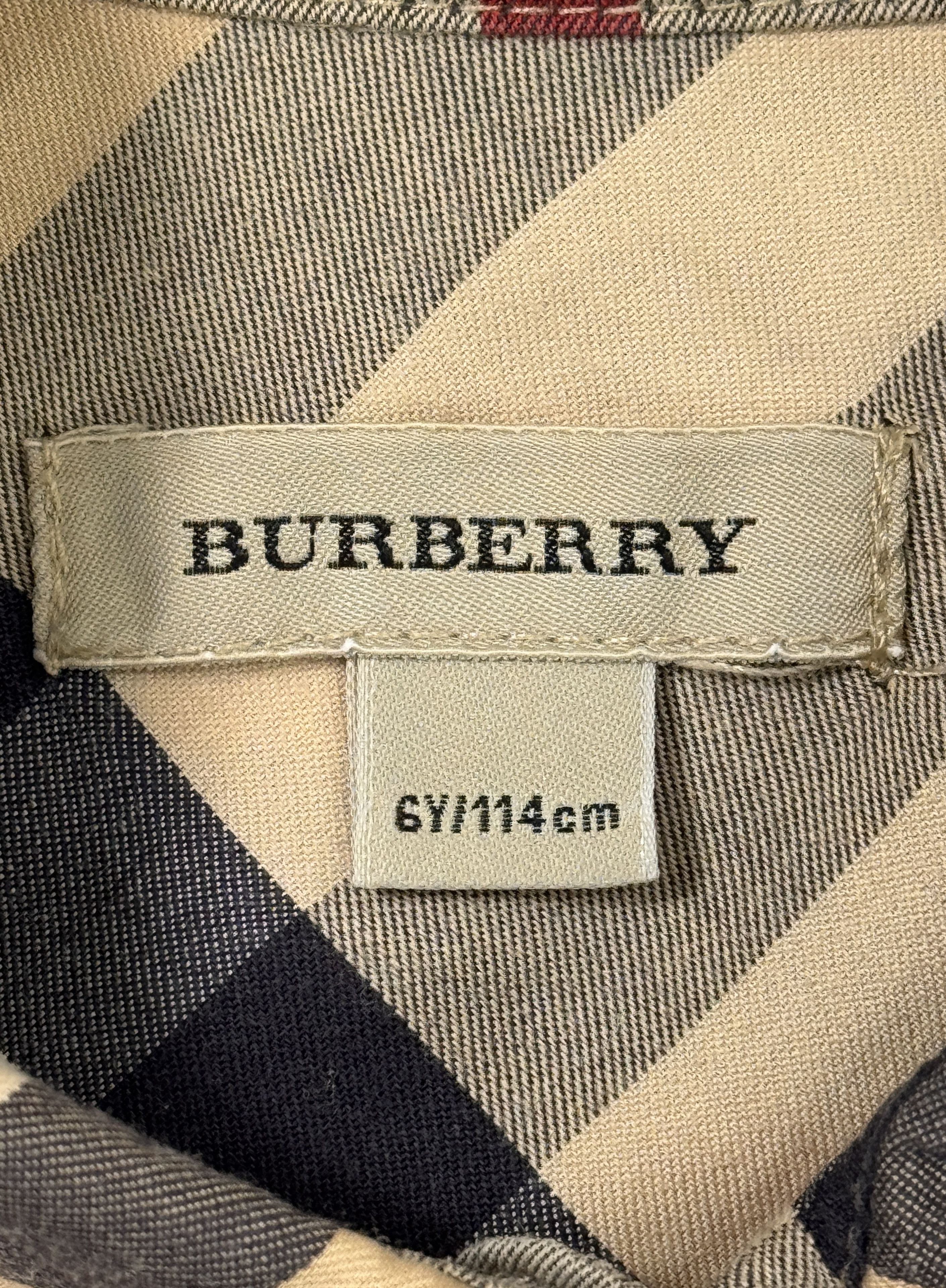 Burberry Burberry Shirt Nova Check Pattern Long Sleeve Girls Kids Size US XXS / EU 40 - 8 Thumbnail