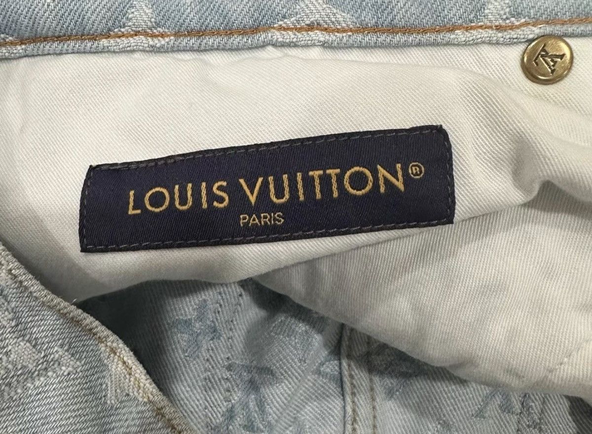 Louis Vuitton × Tyler The Creator Louis Vuitton X Tyler 36 Craggy Blue Monogram Denim Jeans Size US 36 / EU 52 - 6 Thumbnail