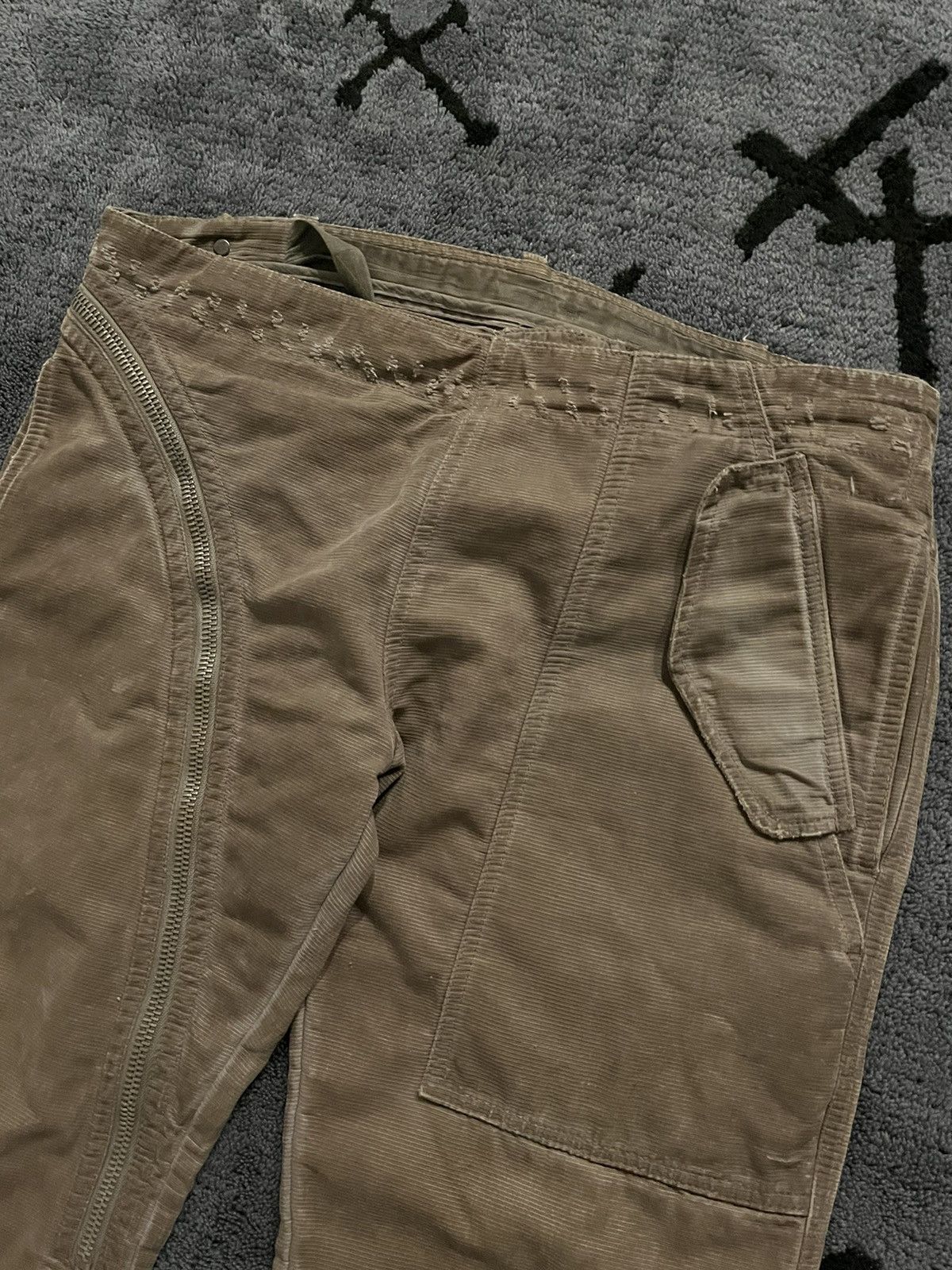 Rick Owens × Rick Owens Drkshdw SS09 Strutter Grosgrain Brown Double Layered Aircut Pants Size US 34 / EU 50 - 6 Thumbnail