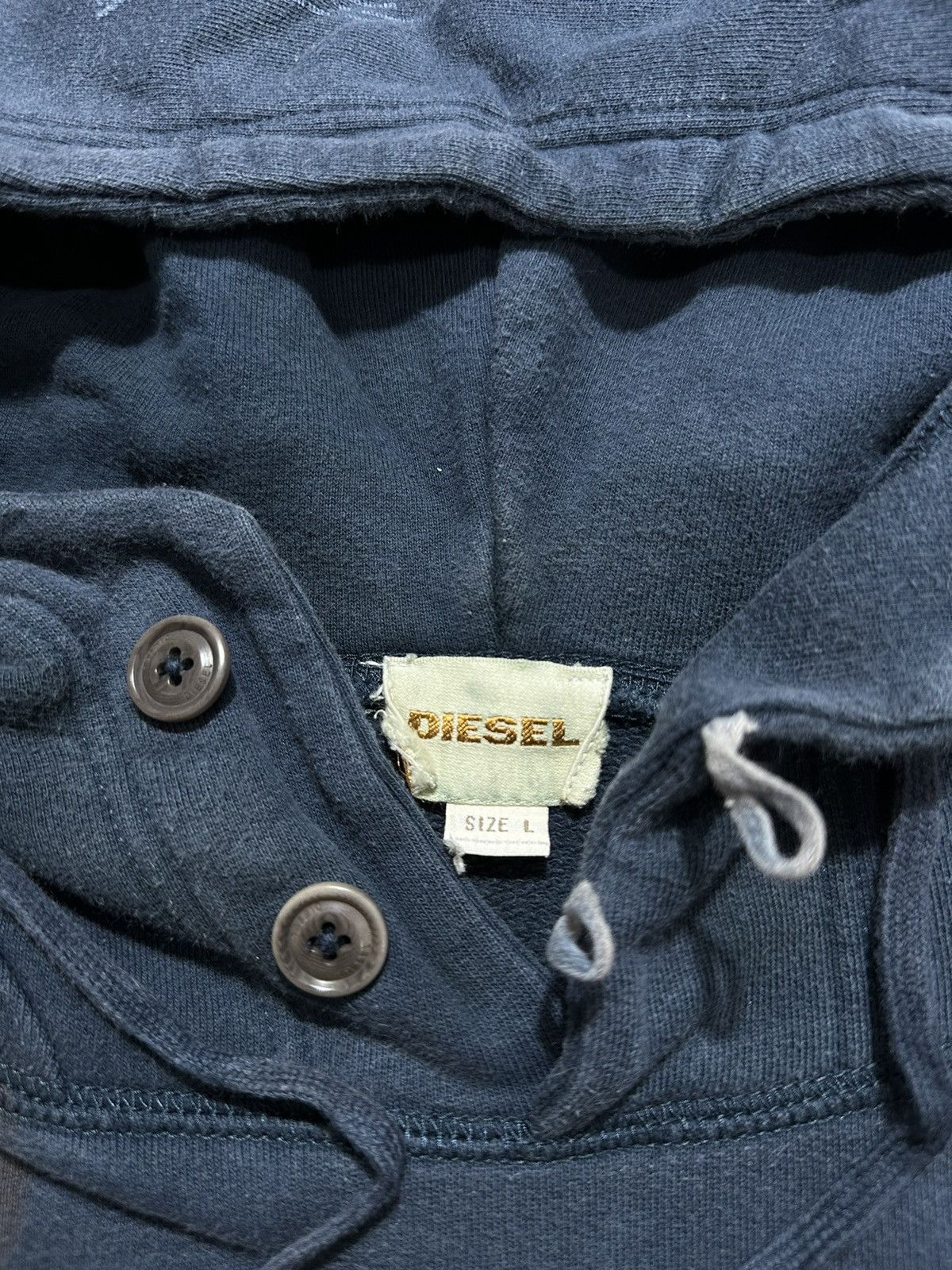 Diesel CRAZY FADED DIESEL 978 ABSTRACT POEM HOODIE Size US L / EU 52-54 / 3 - 11 Thumbnail