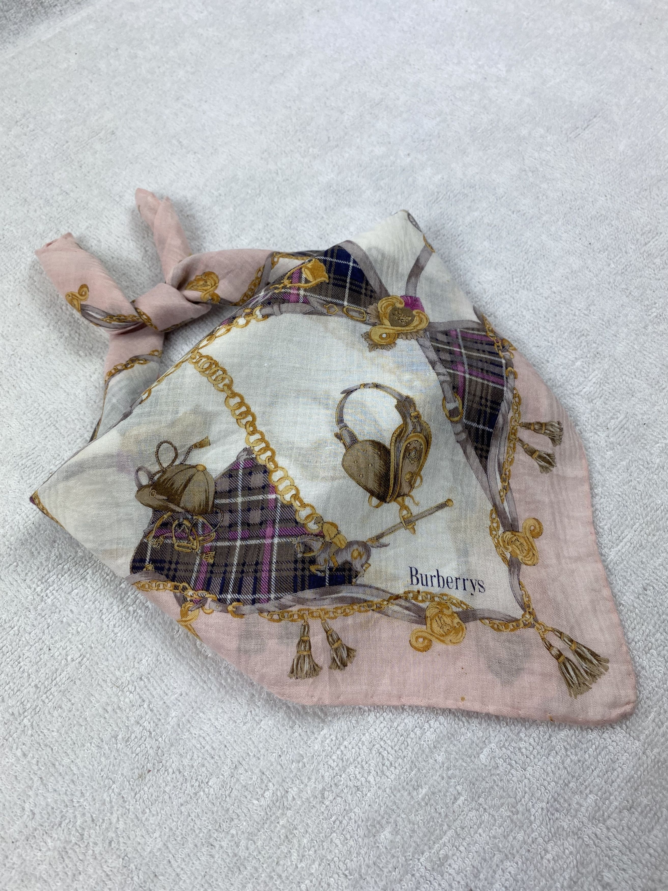 Burberry Vintage Burberrys Handkerchief / Bandana / Neckerchief Size ONE SIZE - 1 Thumbnail