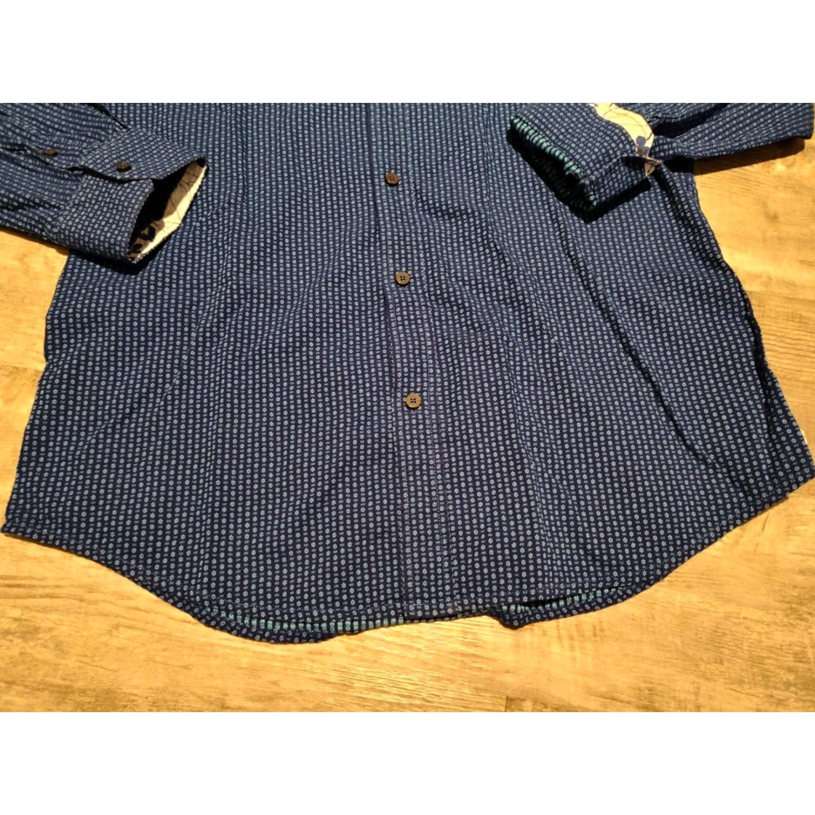 Other Limited Edition 1 Like No Other Blue Button-Up Shirt Men’s Size 15.5 Snowflake Pattern Casual Formal Size US M / EU 48-50 / 2 - 2 Thumbnail