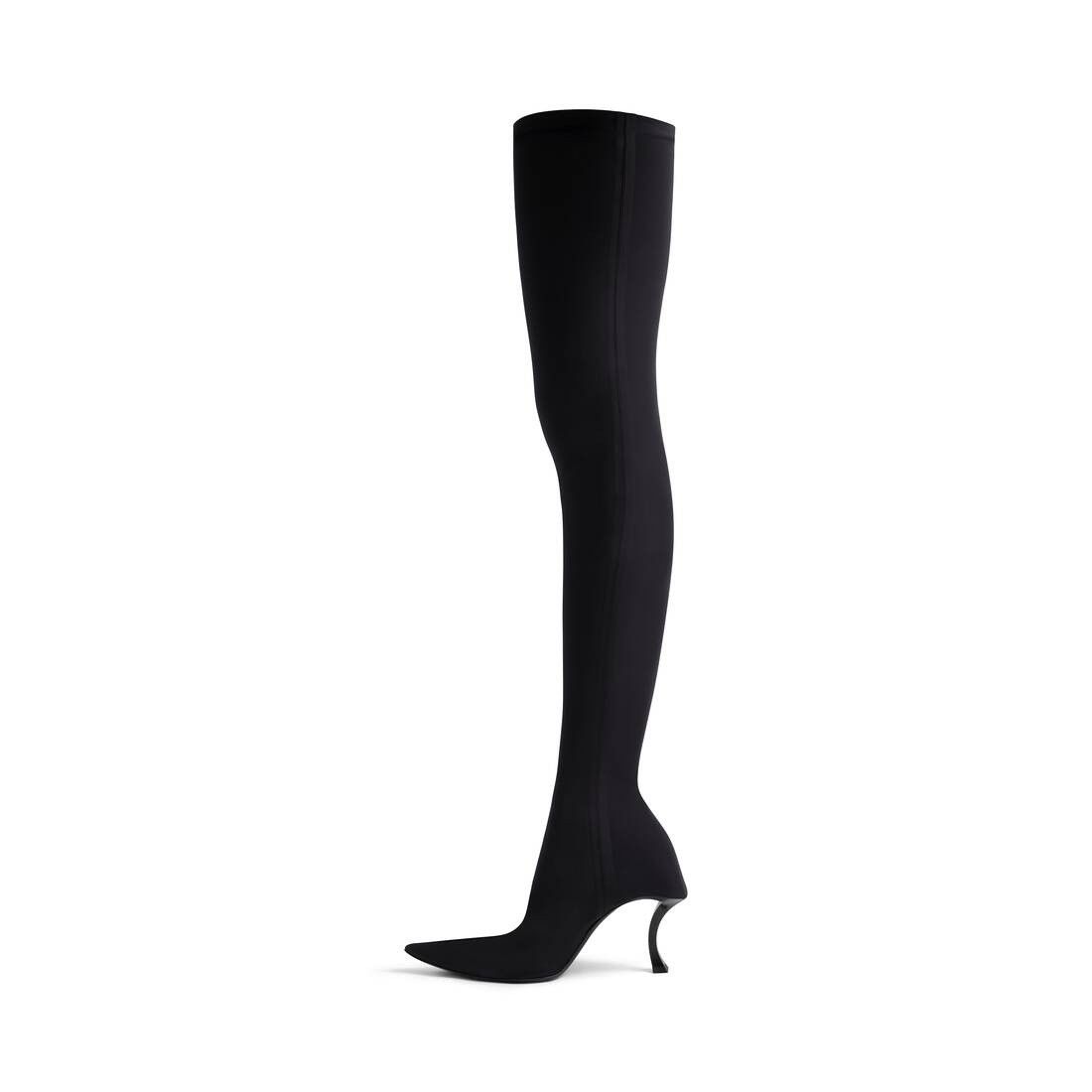 Balenciaga o1w1db10625 Hourglass 100mm Over-The-Knee Boots in Black Size US 7 / IT 37 - 4 Thumbnail