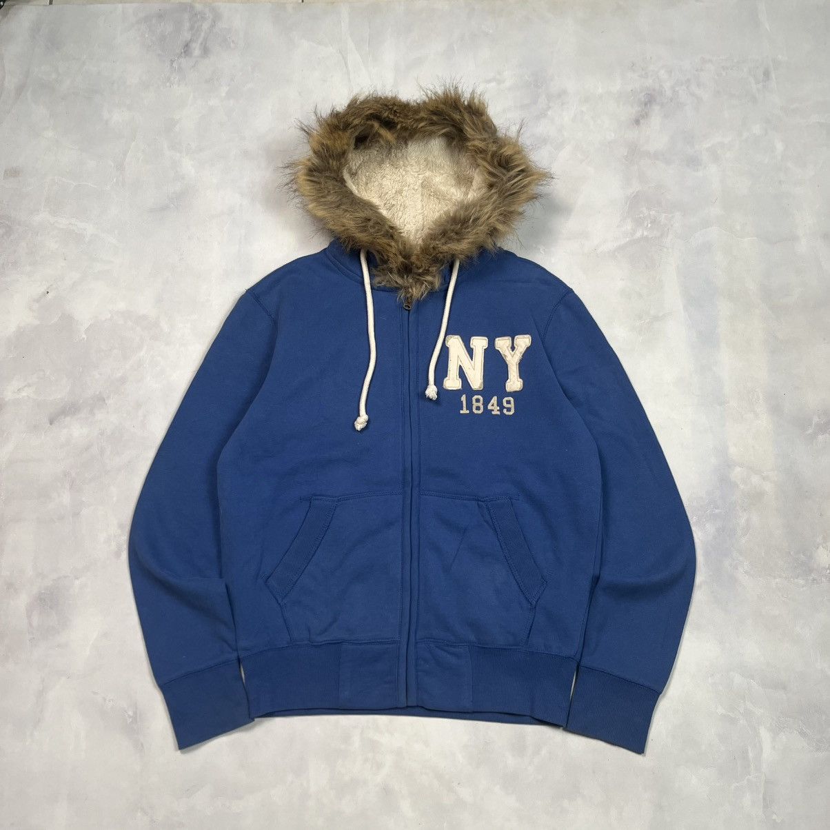 Le Grande Bleu (L.G.B.) WHO A.U California N.Y Faux Fur Zip Up Hoodie Size US M / EU 48-50 / 2 - 2 Thumbnail