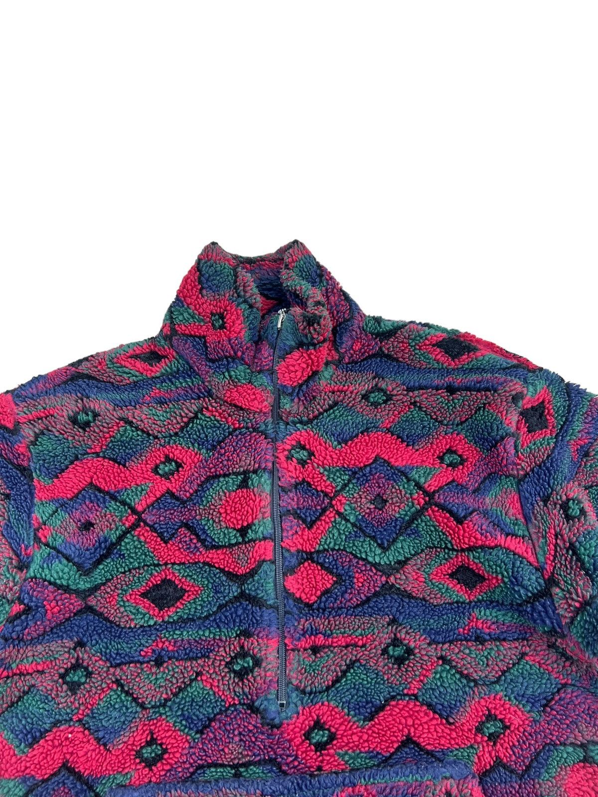 Woolrich Woolen Mills Vintage 90s WOOLRICH Usa Tribal Pullover Bulky Fleece Jacket Size US S / EU 44-46 / 1 - 6 Thumbnail