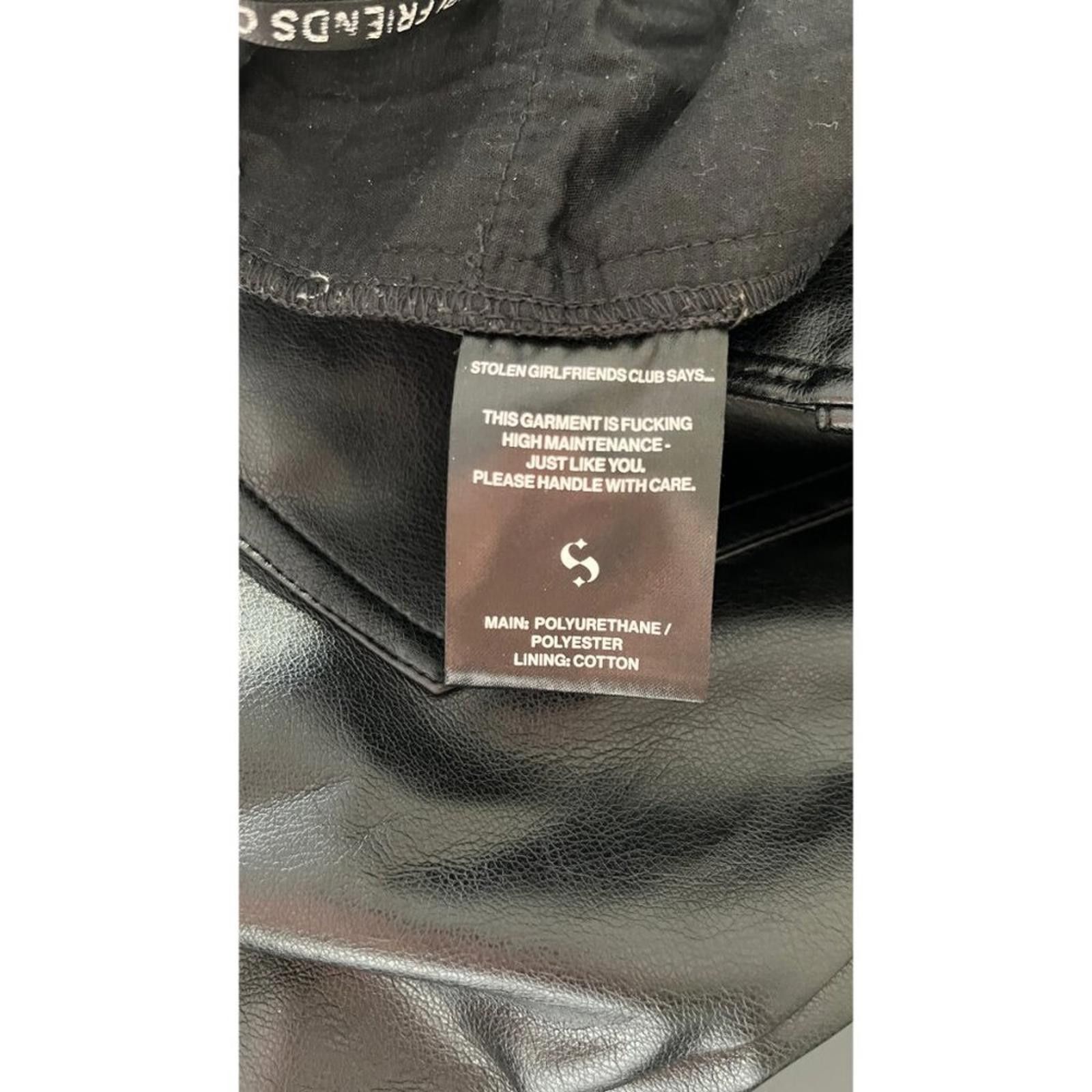 STOLEN GIRLFRIENDS CLUB BERMUDA VEGAN LEATHER SHORTS S
