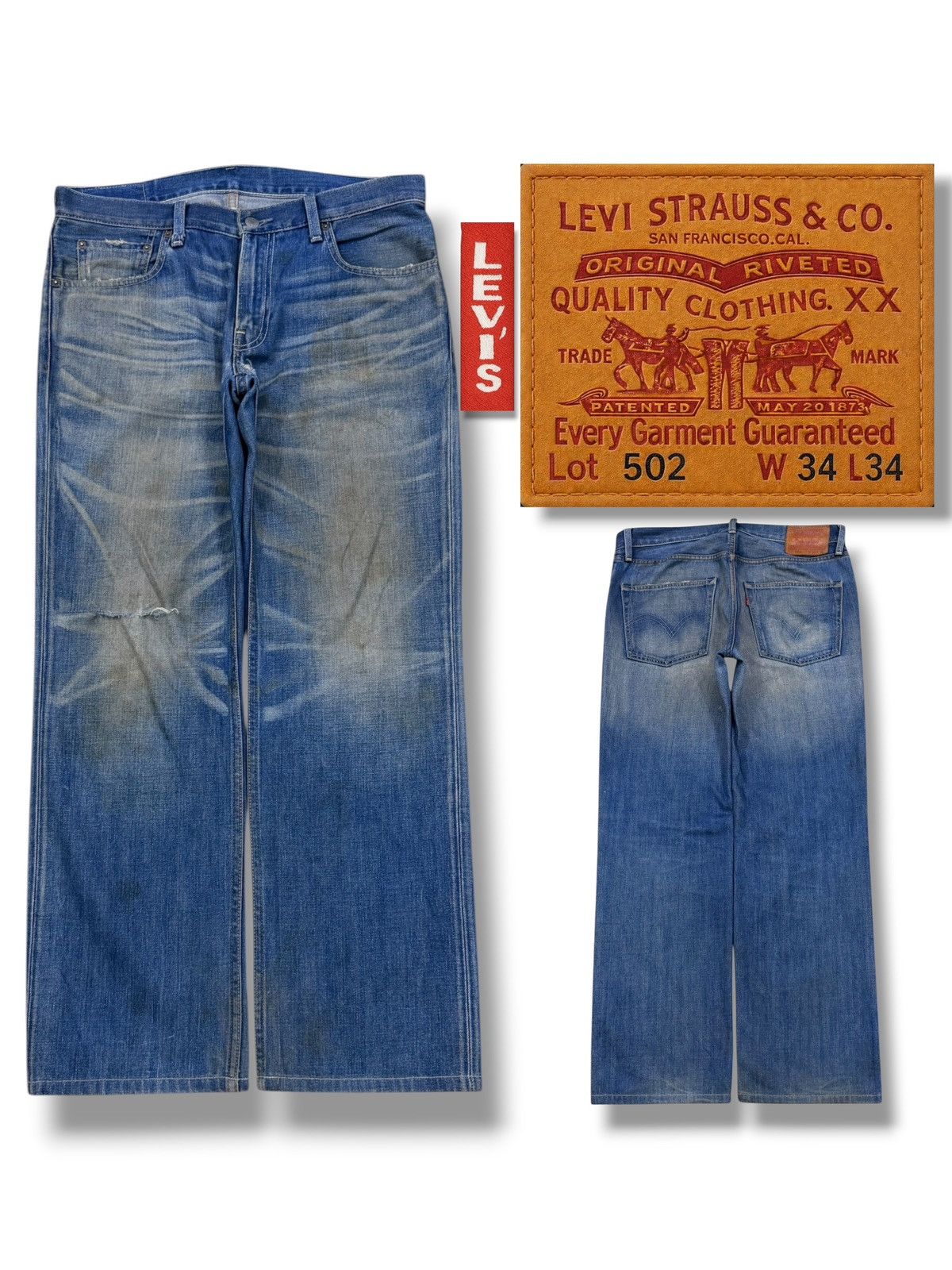 Levi's Vintage Levi’s 502 Japanese Market Denim Jeans | W34 Size US 34 / EU 50 - 1 Thumbnail