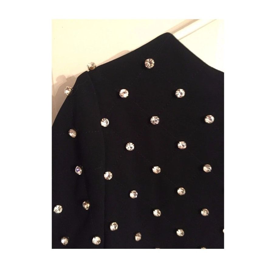 Moschino MOSCHINO Coutur Jeremy Scott Crystal Diamonds Crepe Dress Size M / US 6-8 / IT 42-44 - 12 Thumbnail