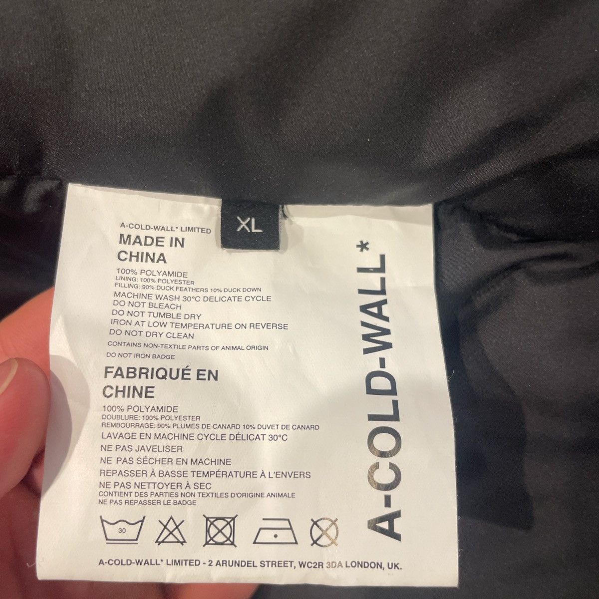 A-COLD-WALL* A-COLD-WALL Puffer Jacket Size US XL / EU 56 / 4 - 4 Thumbnail