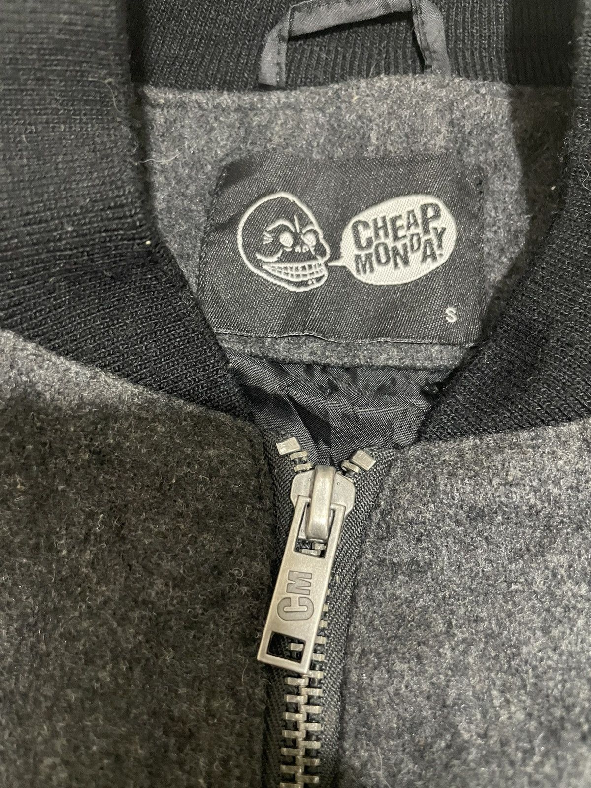 Cheap Monday × Other UK Cheap Monday Wide Short Wool Blend Zip Bomber jacket Small Size S / US 4 / IT 40 - 4 Thumbnail