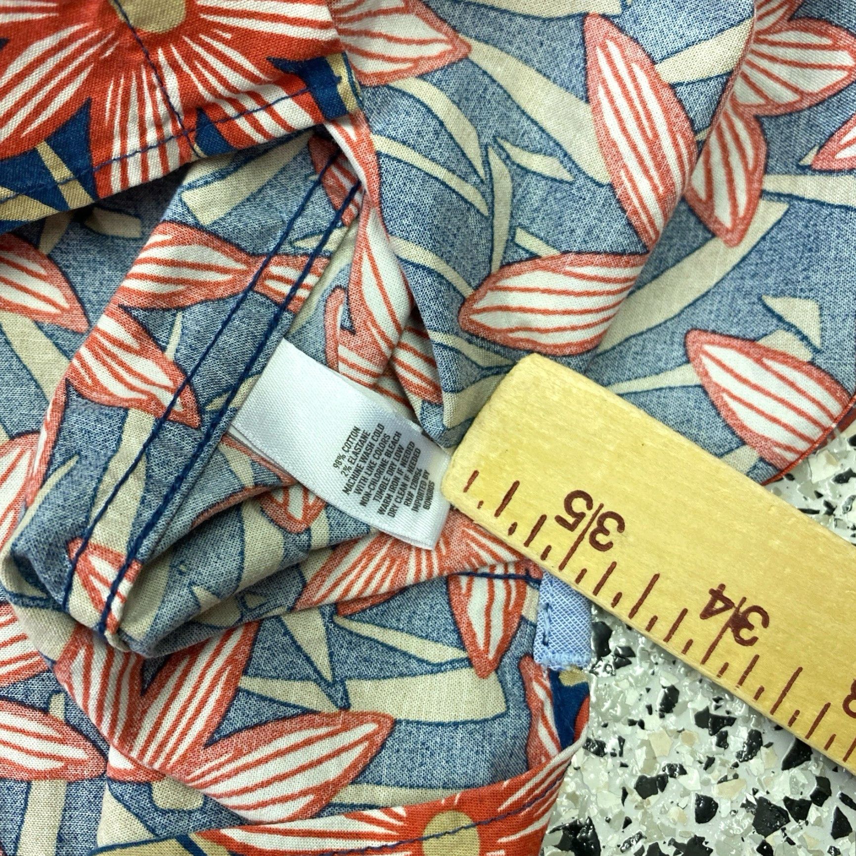Bonobos BONOBOS Shirt Men’s L Tailored Fit Floral Short Sleeve Button Up Blue Size US L / EU 52-54 / 3 - 4 Thumbnail