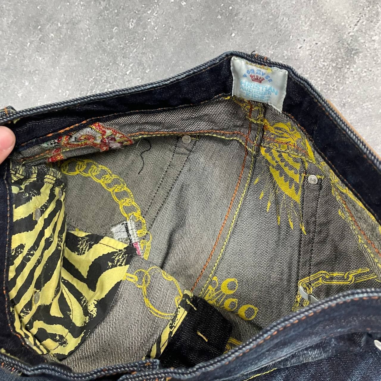 Christian Audigier × Ed Hardy Christian Audigier Kids Forever Dagger Jeans Blue Size 14/16 Size 27" / US 4 / IT 40 - 16 Thumbnail