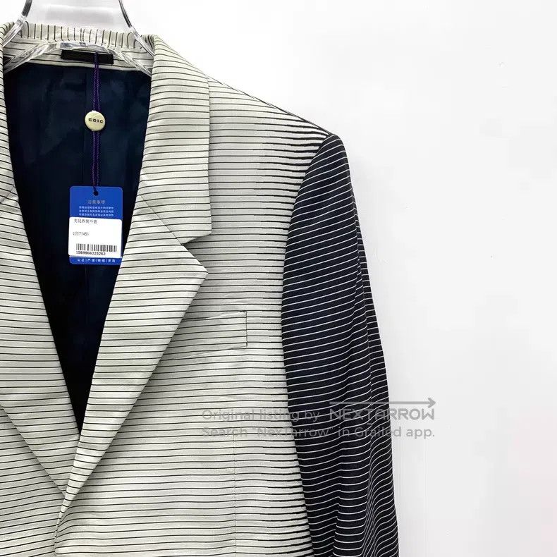 Alexander McQueen Alexander Mcqueen Colour-blocked striped mulberry silk lap Size US S / EU 44-46 / 1 - 3 Thumbnail