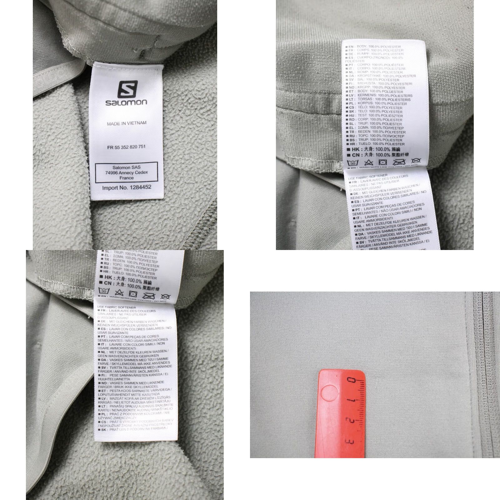 Salomon SALOMON Acti Therm Hoodie Men's SMALL Full Zip Pockets Hooded Grey Shirt Size US S / EU 44-46 / 1 - 8 Thumbnail