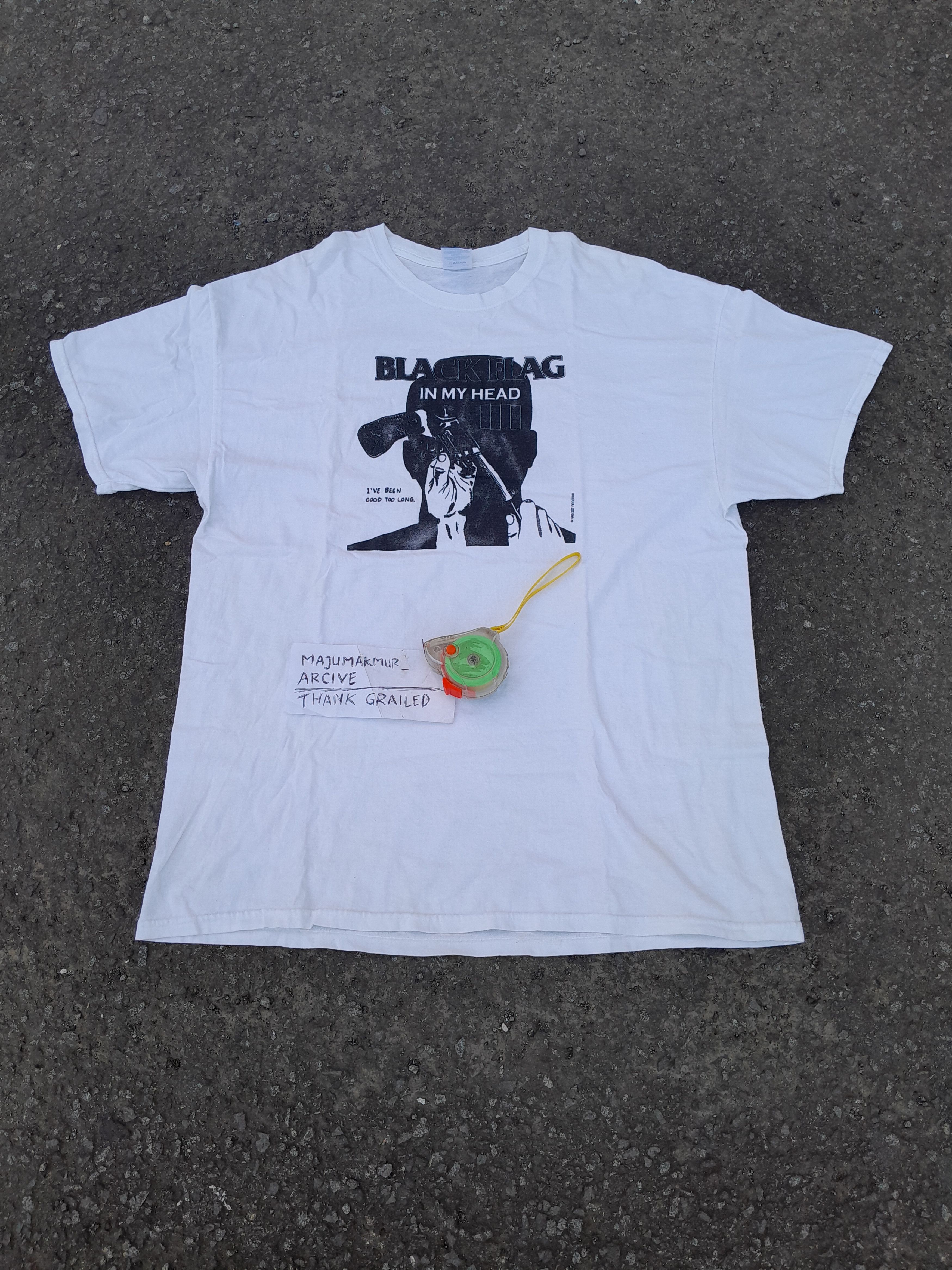Vintage 00s Black Flag In My Head raptee style