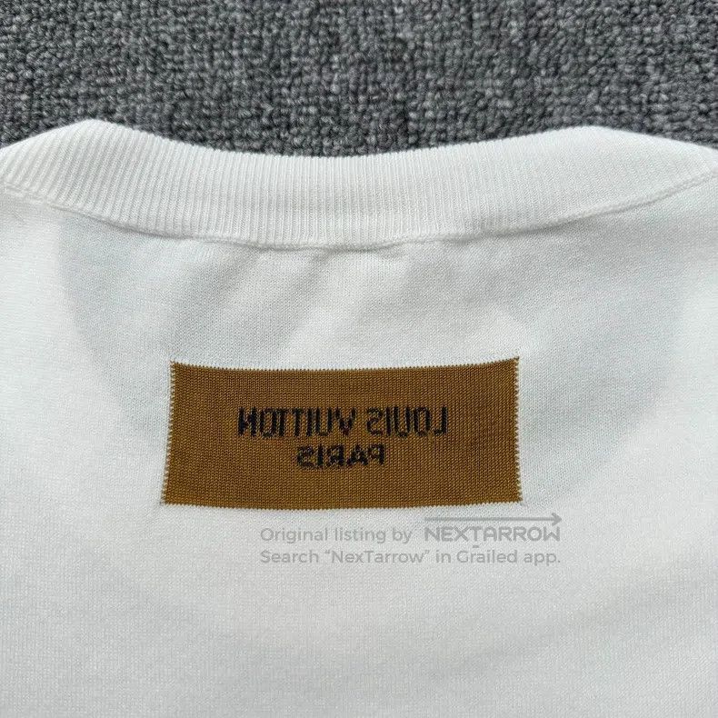 Louis Vuitton Louis Vuitton White and green slogan knitted short sleeve Size US M / EU 48-50 / 2 - 7 Thumbnail