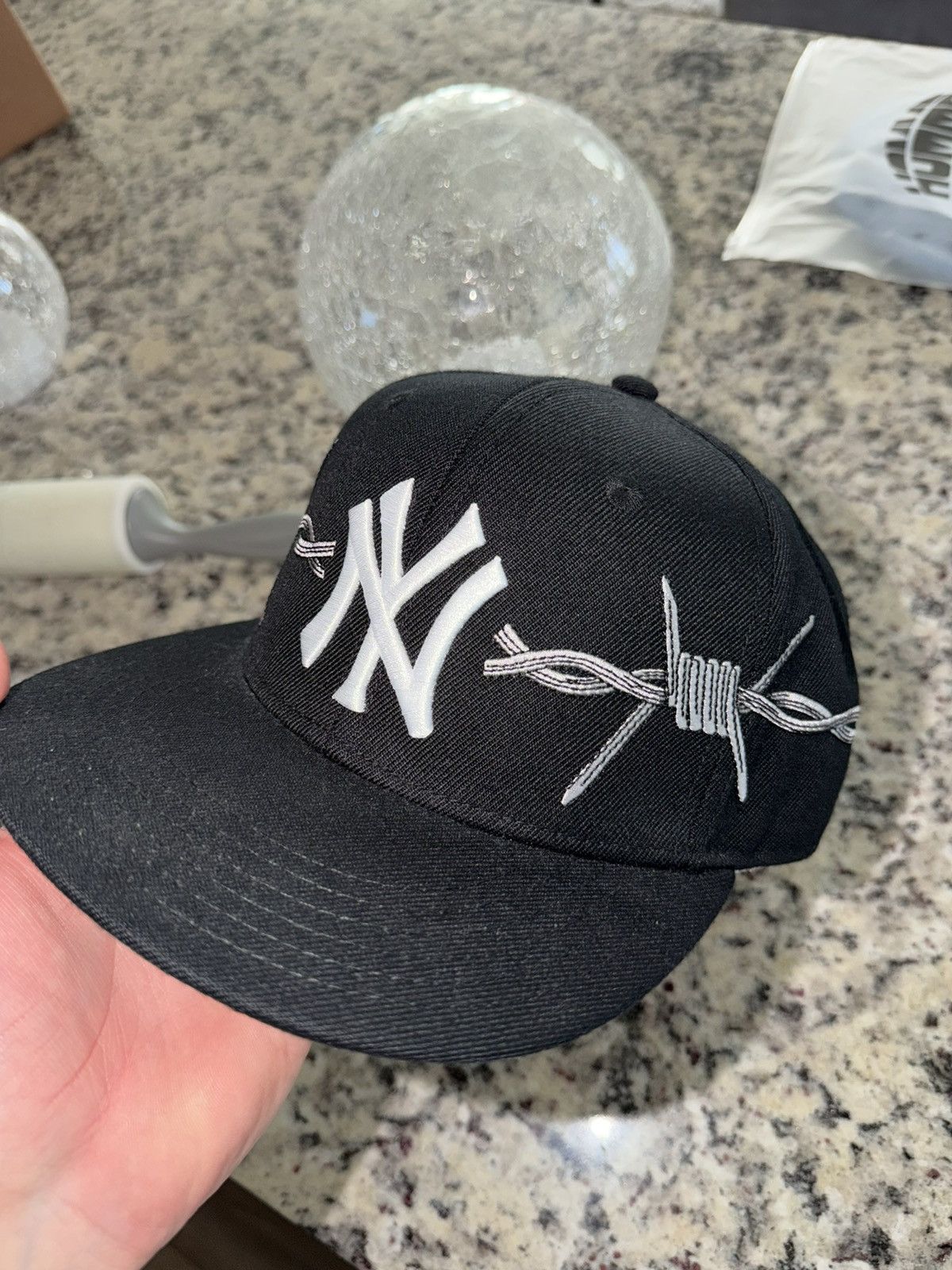Japanese Brand Barbed Wire NY fitted hat size 7 1/4 Size ONE SIZE - 5 Thumbnail