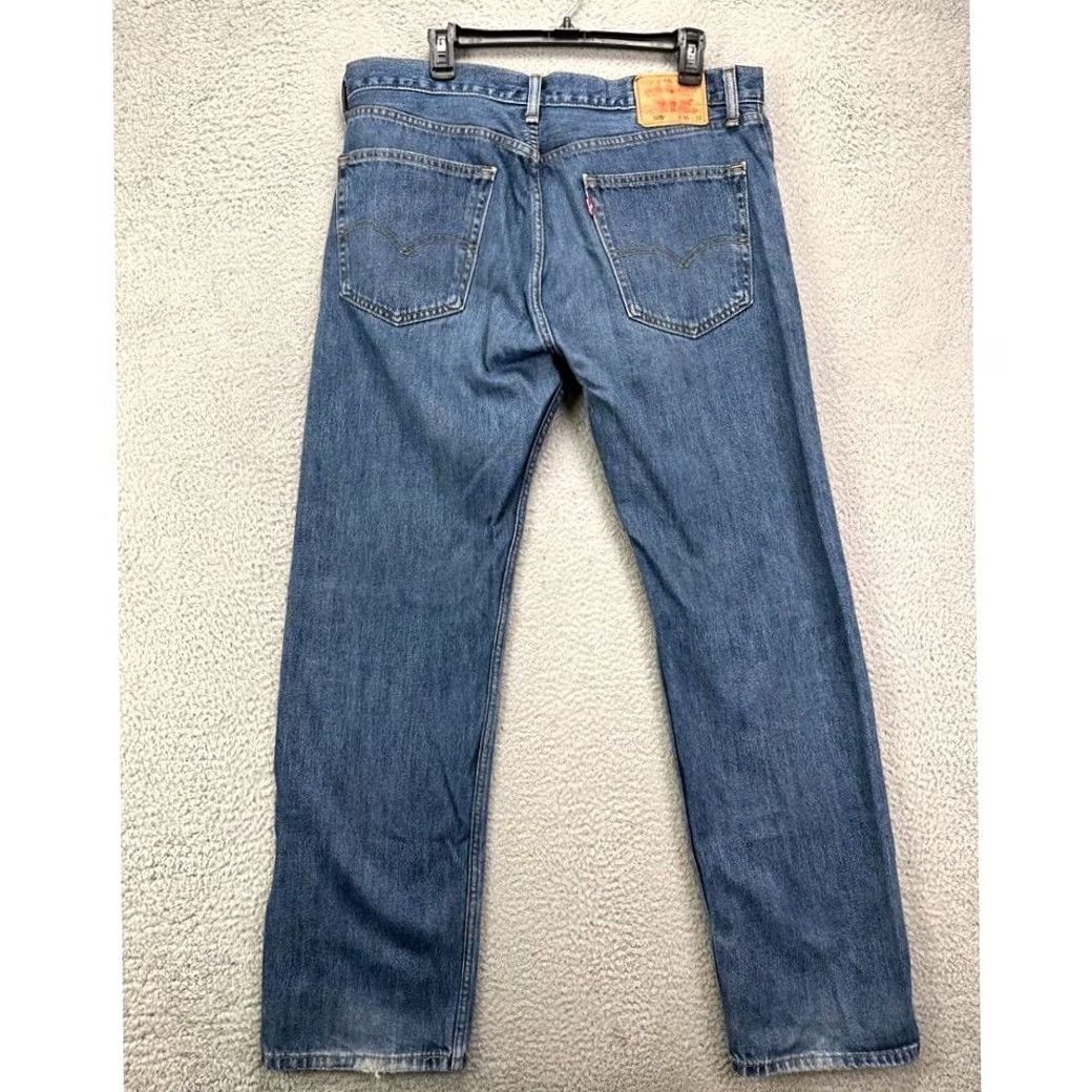Levi's Levi's 505 Jeans Mens 36X32 Blue Regular Fit Straight Denim Pants Red Tab Pocket Size US 36 / EU 52 - 2 Thumbnail