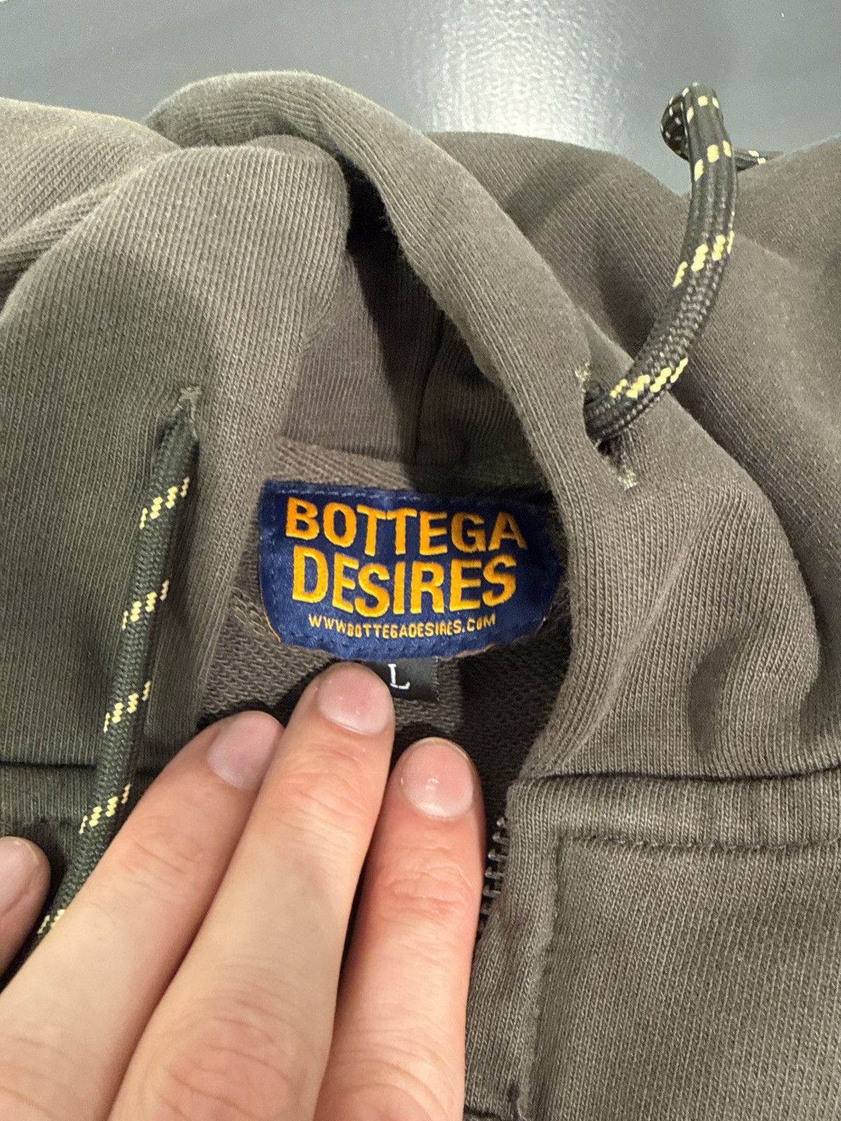 Bottega Desires Bottega Desires Tech Zip Up Hoodie Olive Yellow Size US L / EU 52-54 / 3 - 2 Thumbnail