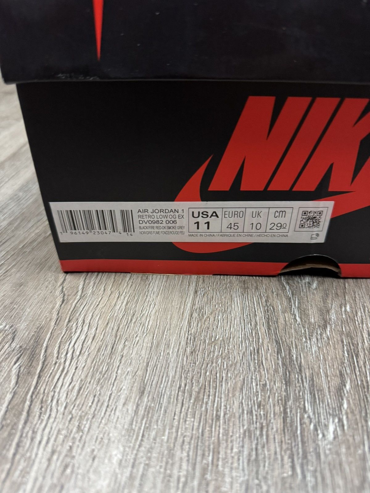 Jordan Brand Jordan 1 Retro Low OG EX Dark Smoke Gray 2022 Size 11 Size US 11 / EU 44 - 8 Thumbnail