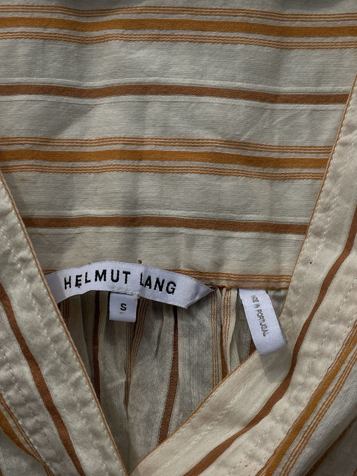 Helmut Lang Helmut Lang | V Neck Stripe Pullover Size S / US 4 / IT 40 - 4 Thumbnail