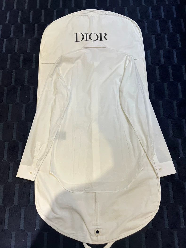 Dior Dior Dior White Logo Print Long Sleeve Shirt-2507 Size US M / EU 48-50 / 2 - 2 Thumbnail