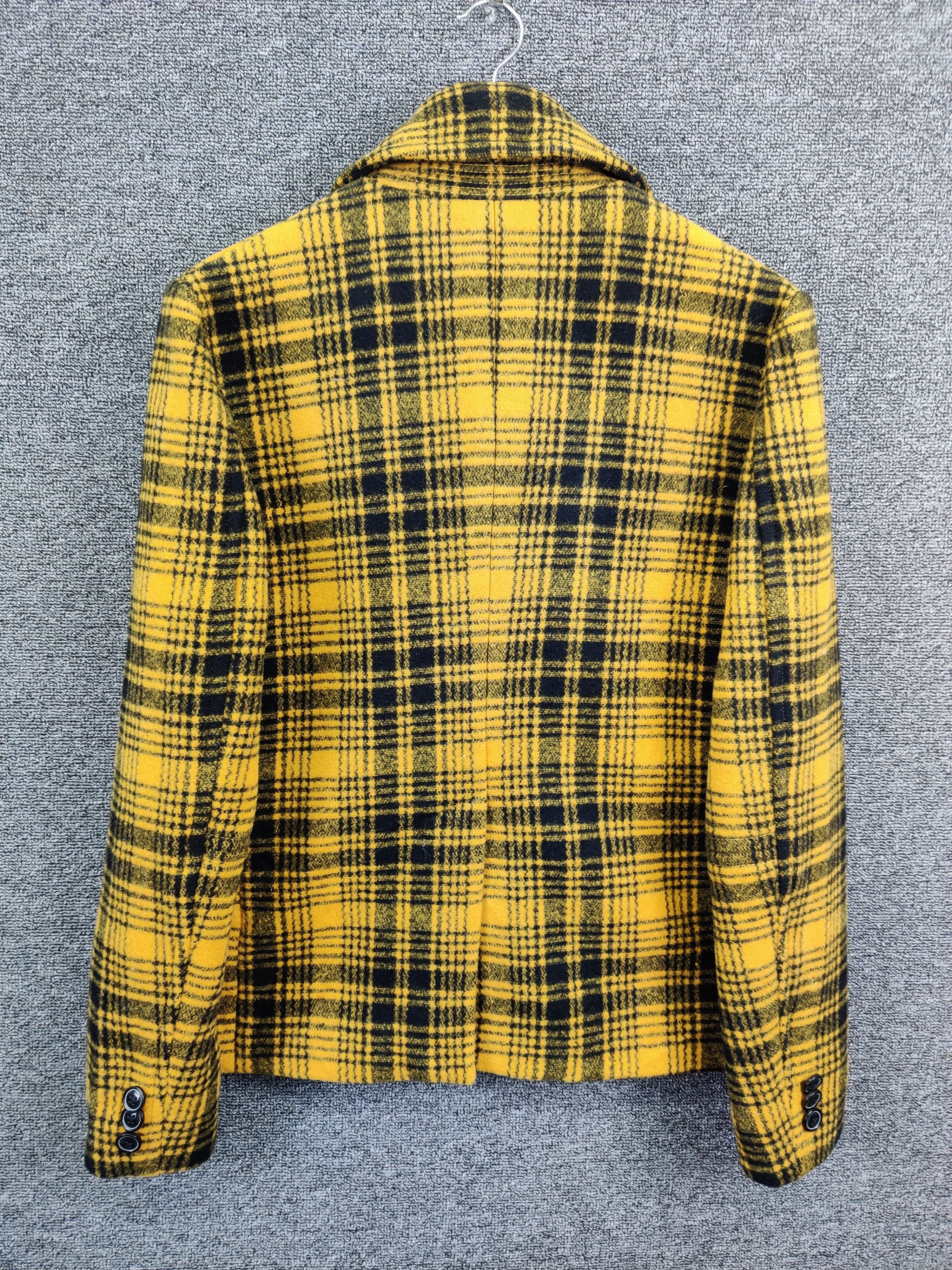 291295=Homme 291295 = Homme Double Breasted Wool Checkered Coat Size US M / EU 48-50 / 2 - 6 Thumbnail