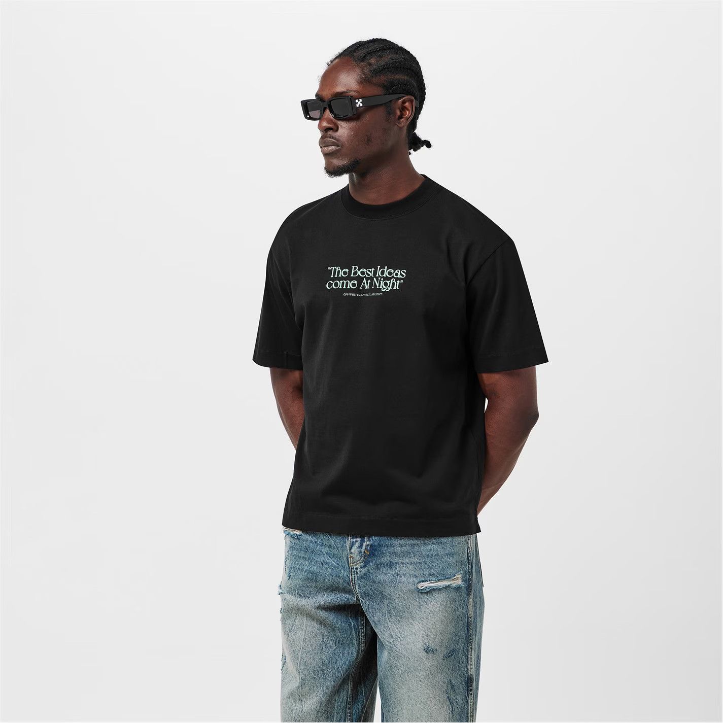 Off-White o1g2r1mq0226 Best Ideas Crew Neck T-Shirt In Black Size US M / EU 48-50 / 2 - 3 Thumbnail