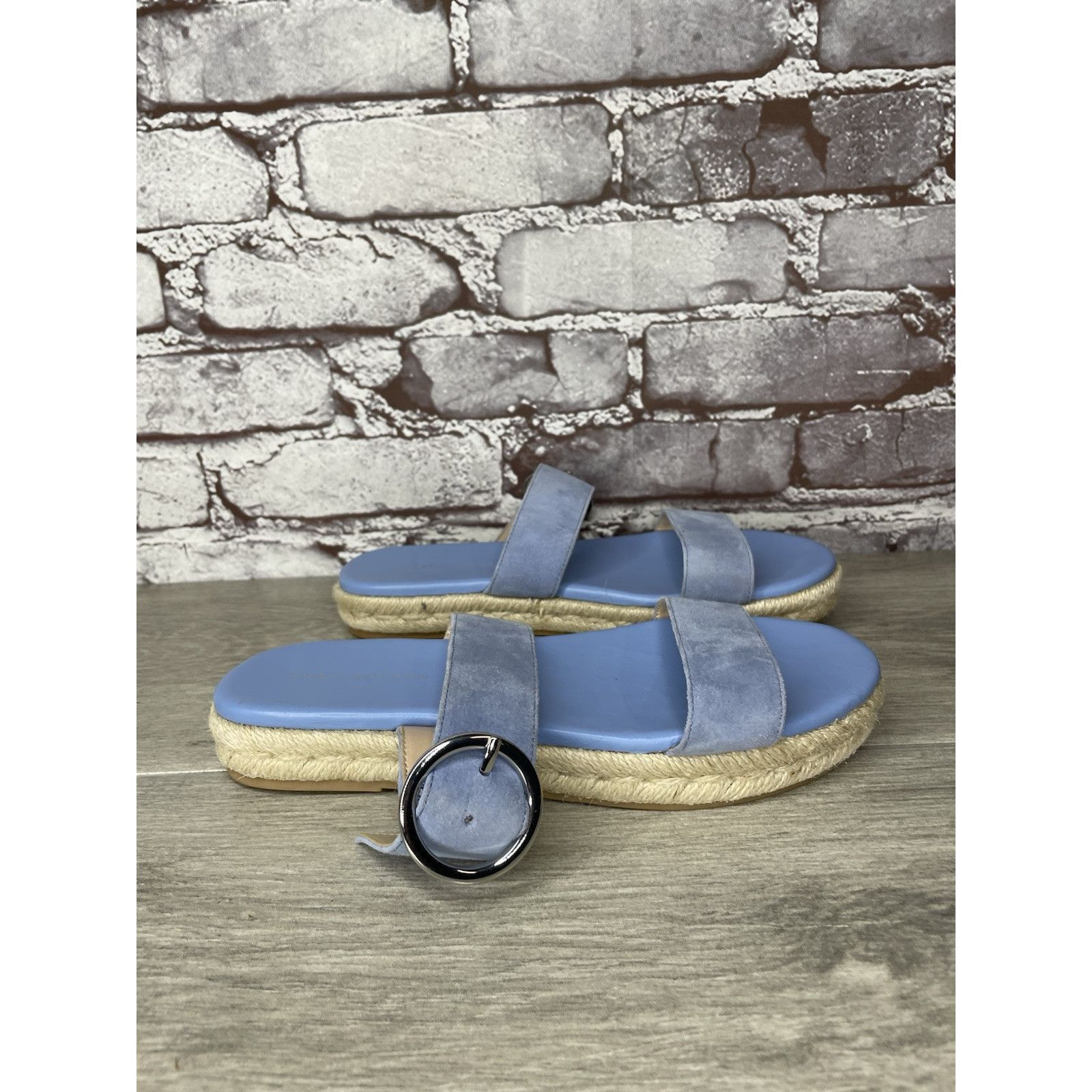 Stuart Weitzman Stuart Weitzman Periwinkle Blue Suede Leather Espadrille San Size US 6 / IT 36 - 18 Thumbnail