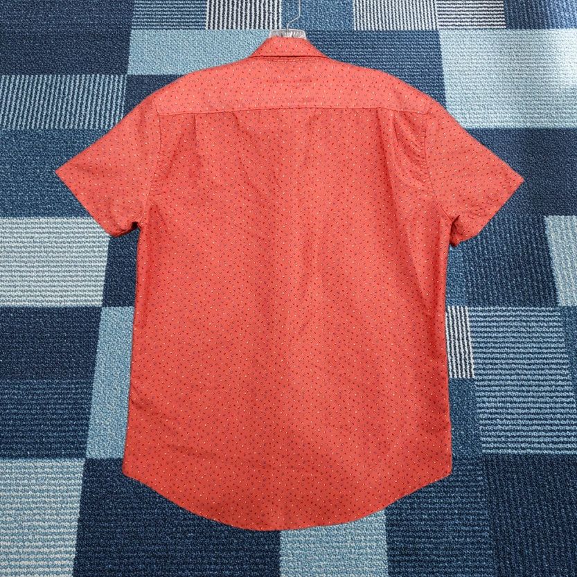 Vintage International Report Button-Down Shirt Mens Small Orange Holiday Tropical Collection Geometric Short Sleeve Collared Button-Up Size US S / EU 44-46 / 1 - 1 Thumbnail