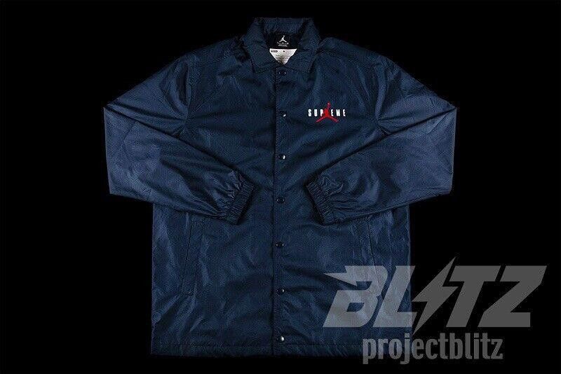 Supreme FW15 Supreme Jordan Coaches Jacket Unreleased Colorway Navy Size US L / EU 52-54 / 3 - 2 Thumbnail