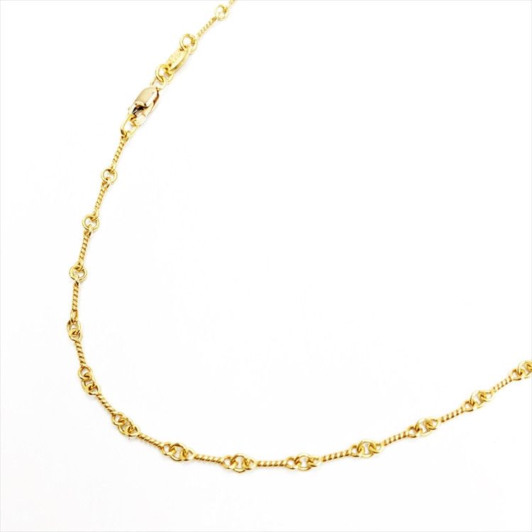 image of Chrome Hearts Gold Twist Chain Necklace - 16 Inch, Men's