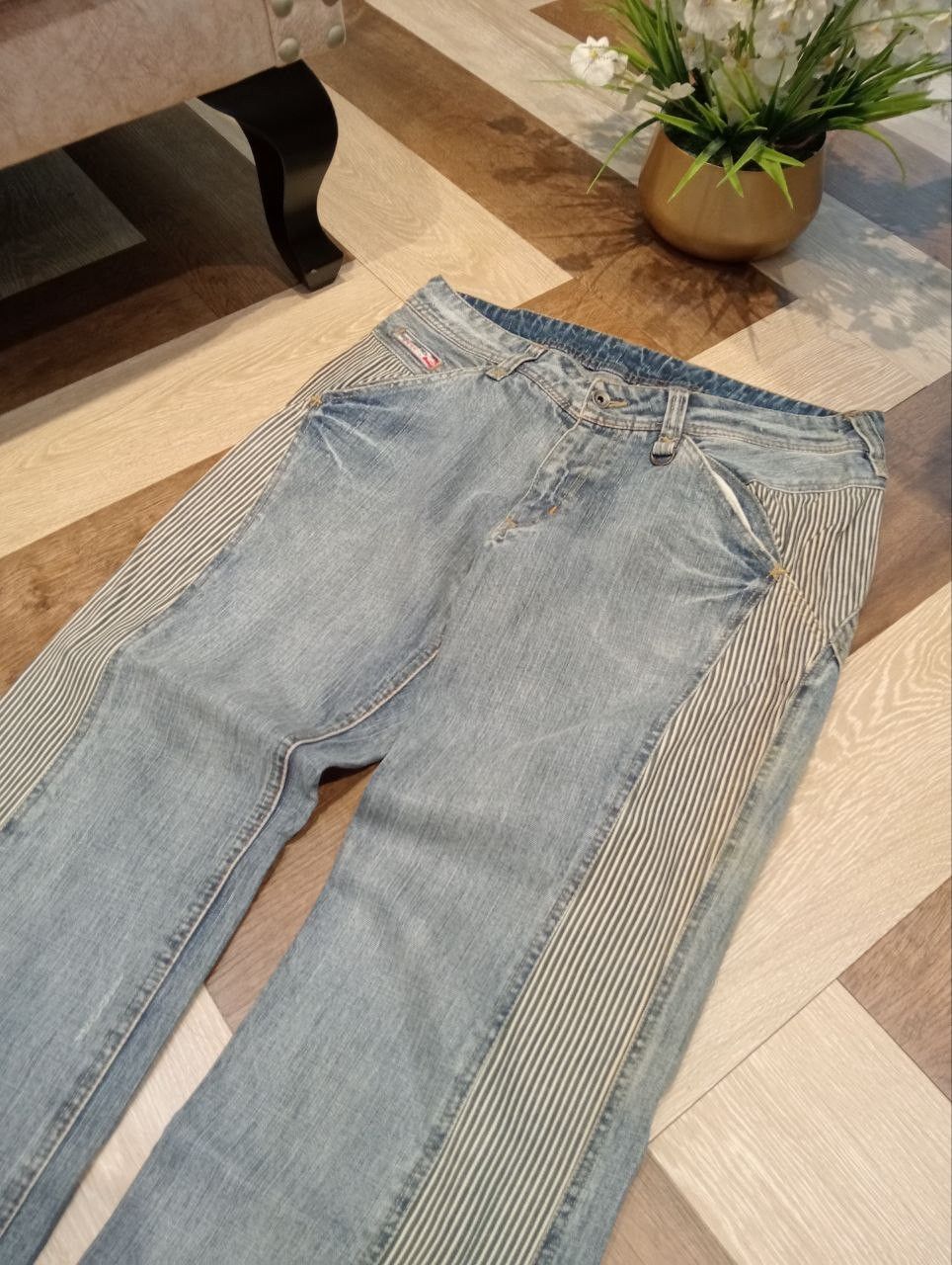 Nicole Club NICOLE CLUB FOR MEN JAPAN BLUE BAGGY DENIM PANTS Size US 35 - 4 Thumbnail