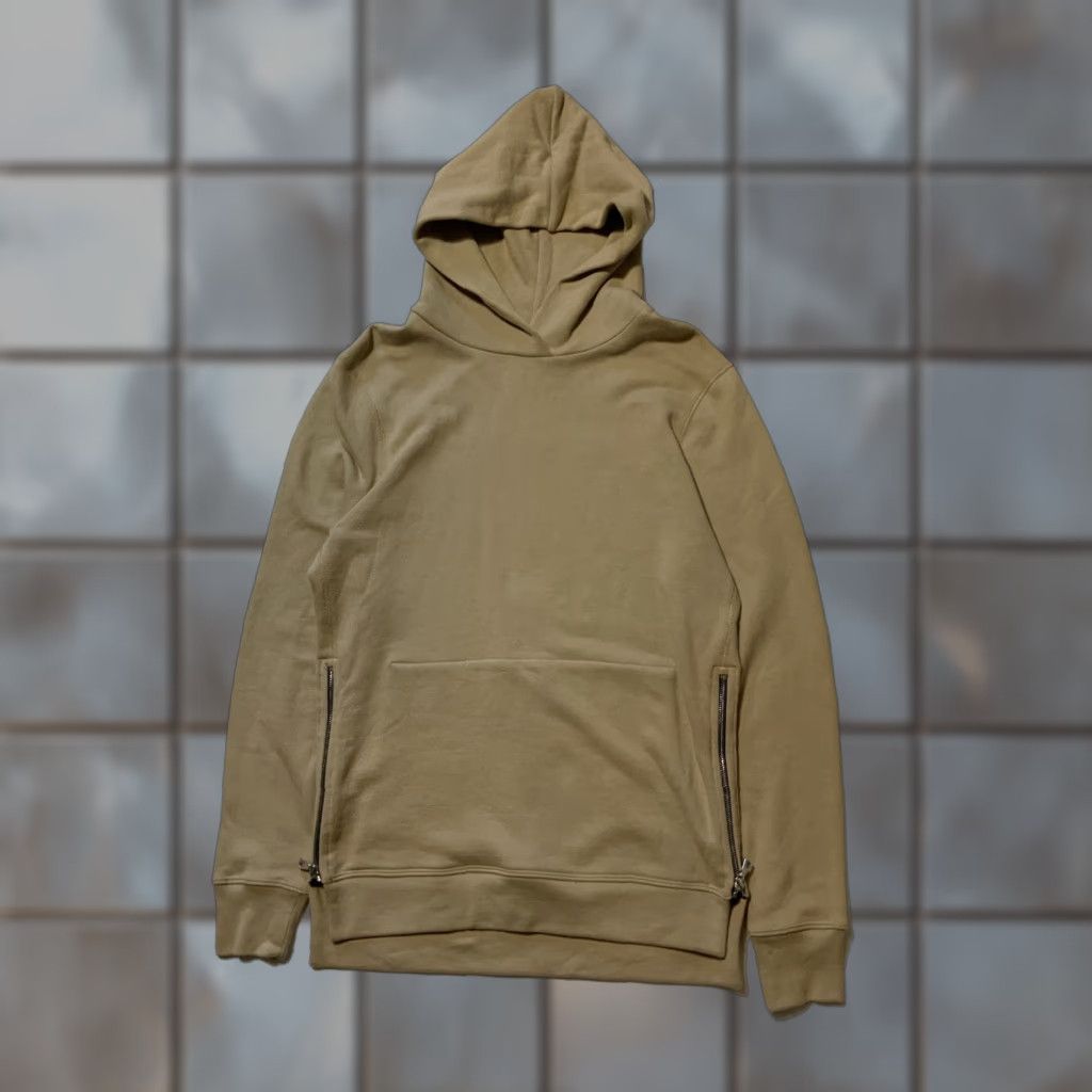 John Elliott John Elliott Hoodie Villain Side Zip Pullover Sz.2 Men Khaki Beige Terry Fleece Size US XS / EU 42 / 0 - 1 Thumbnail