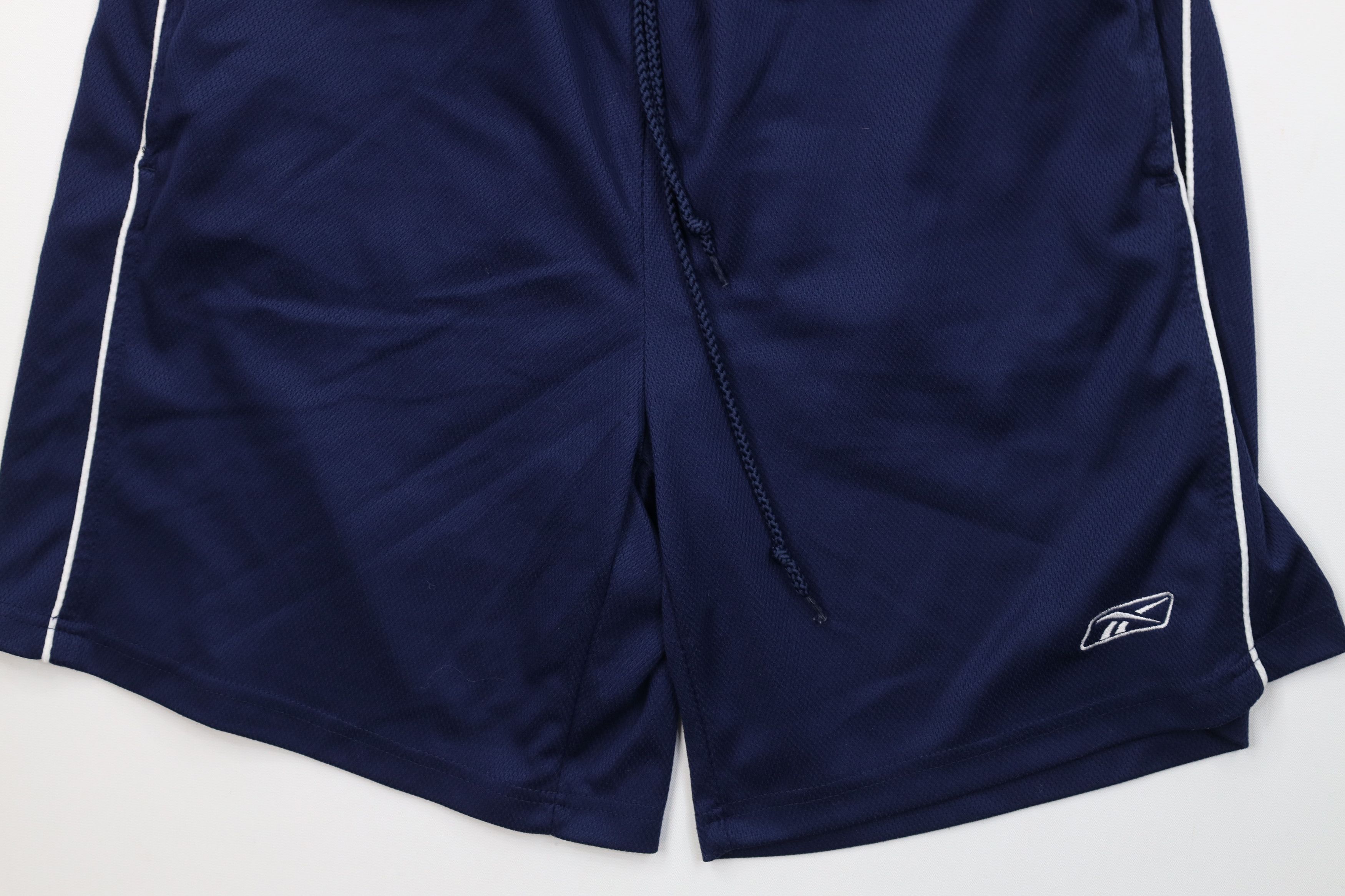 Reebok Vintage Reebok Logo Above Knee Shorts Navy Blue Polyester Size US 32 / EU 48 - 4 Thumbnail