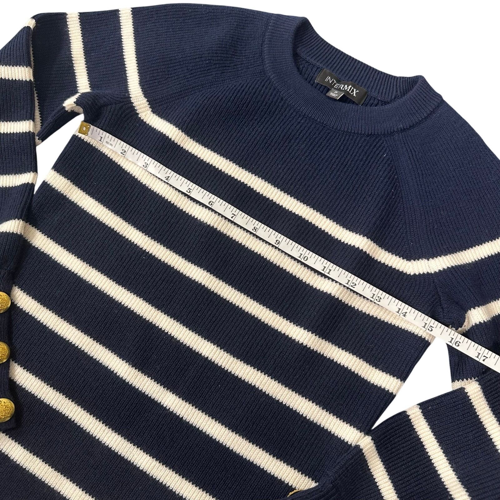 INTERMIX Intermix Nimah Striped Merino Wool Sweater Dress Size XS / US 0-2 / IT 36-38 - 4 Thumbnail