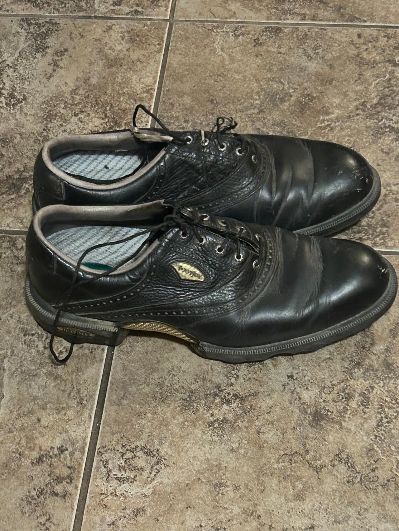 Footjoy Footjoy DryJoy Tour Golf Shoes black saddle Size US 10.5 / EU 43-44 - 1 Preview