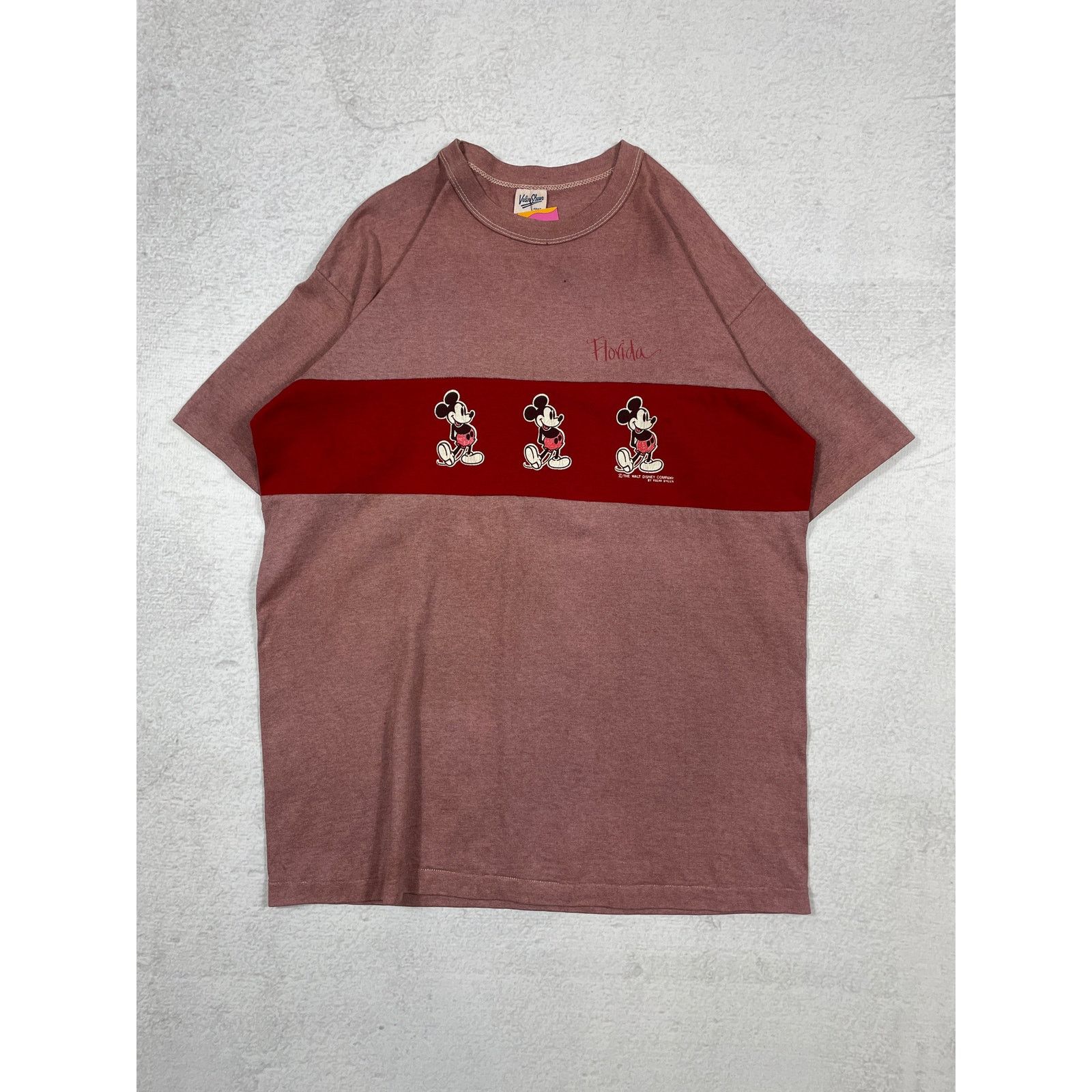 Disney Vintage Dyed Disney Florida Maroon T-Shirt - Men's Medium Size US M / EU 48-50 / 2 - 1 Thumbnail