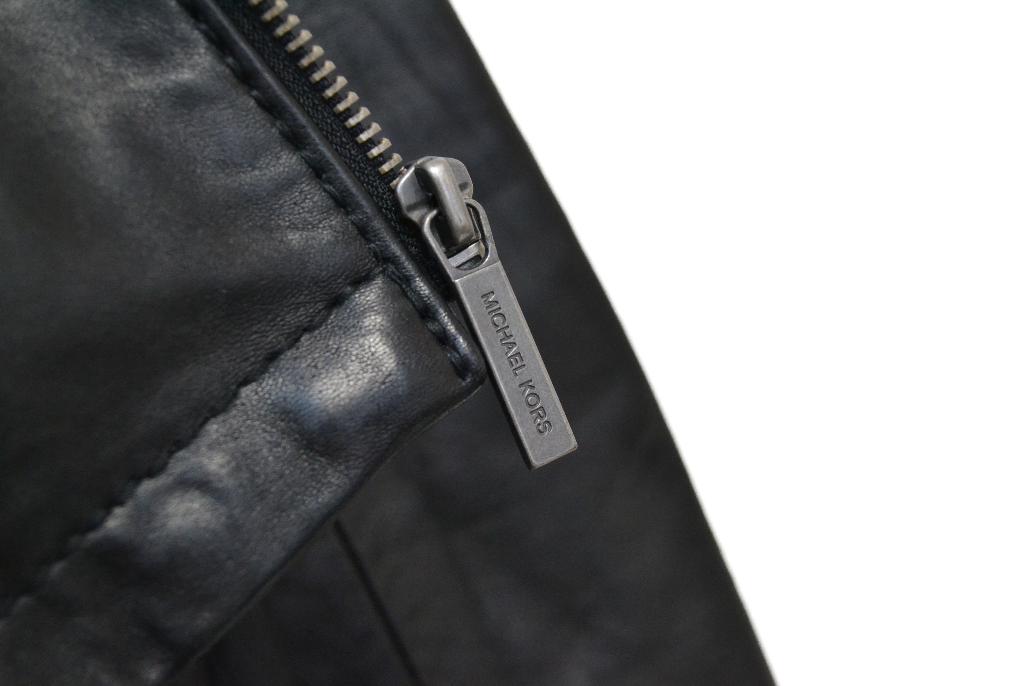Michael Kors Michael Kors 100% Leather Women’s Black Biker Jacket Size XS / US 0-2 / IT 36-38 - 3 Thumbnail