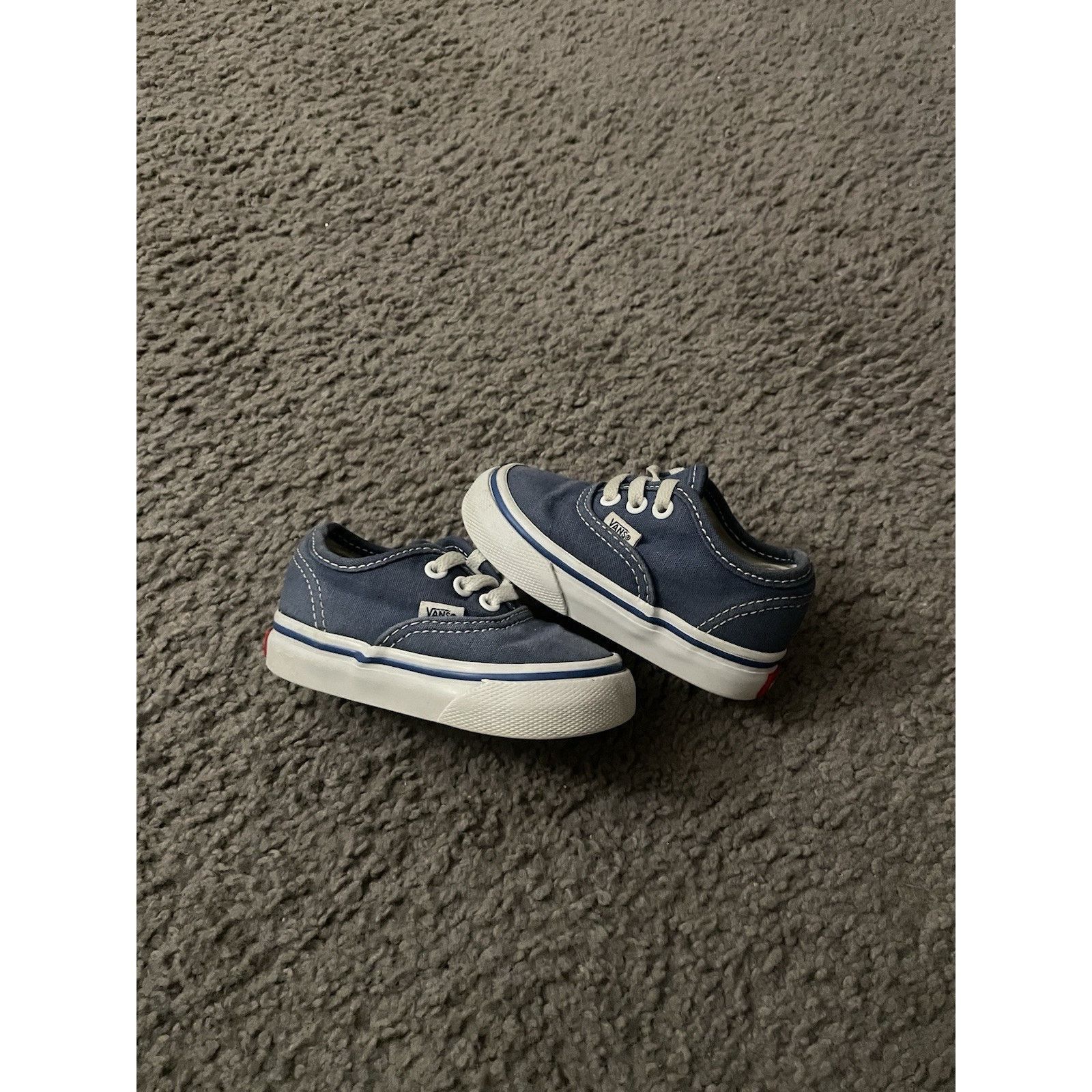 Vans Size 4c-Vans Authentic Canvas Shoes Blue Toddler Sneakers Size US 5 / EU 37 - 2 Thumbnail