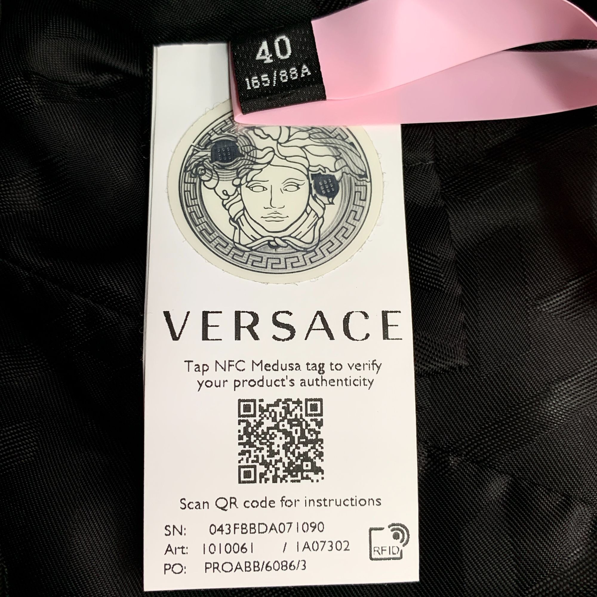 Versace Versace Womens Black Patchwork Sheepskin Leather Jacket With Size S / US 4 / IT 40 - 2 Thumbnail