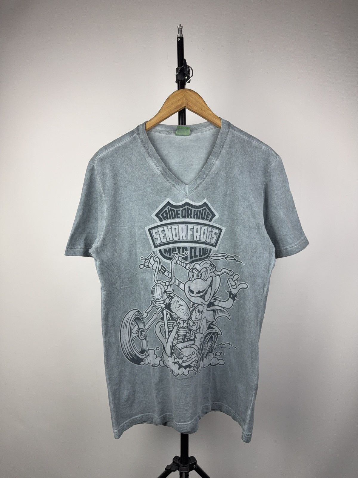 Vintage 2013 Senor Frog’s Ride Or Hide Moto Club Biker Graphic Tee Size US L / EU 52-54 / 3 - 1 Thumbnail