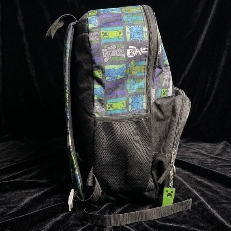 Other Green Bioworld Minecraft Creeper Backpack Size ONE SIZE - 6 Thumbnail